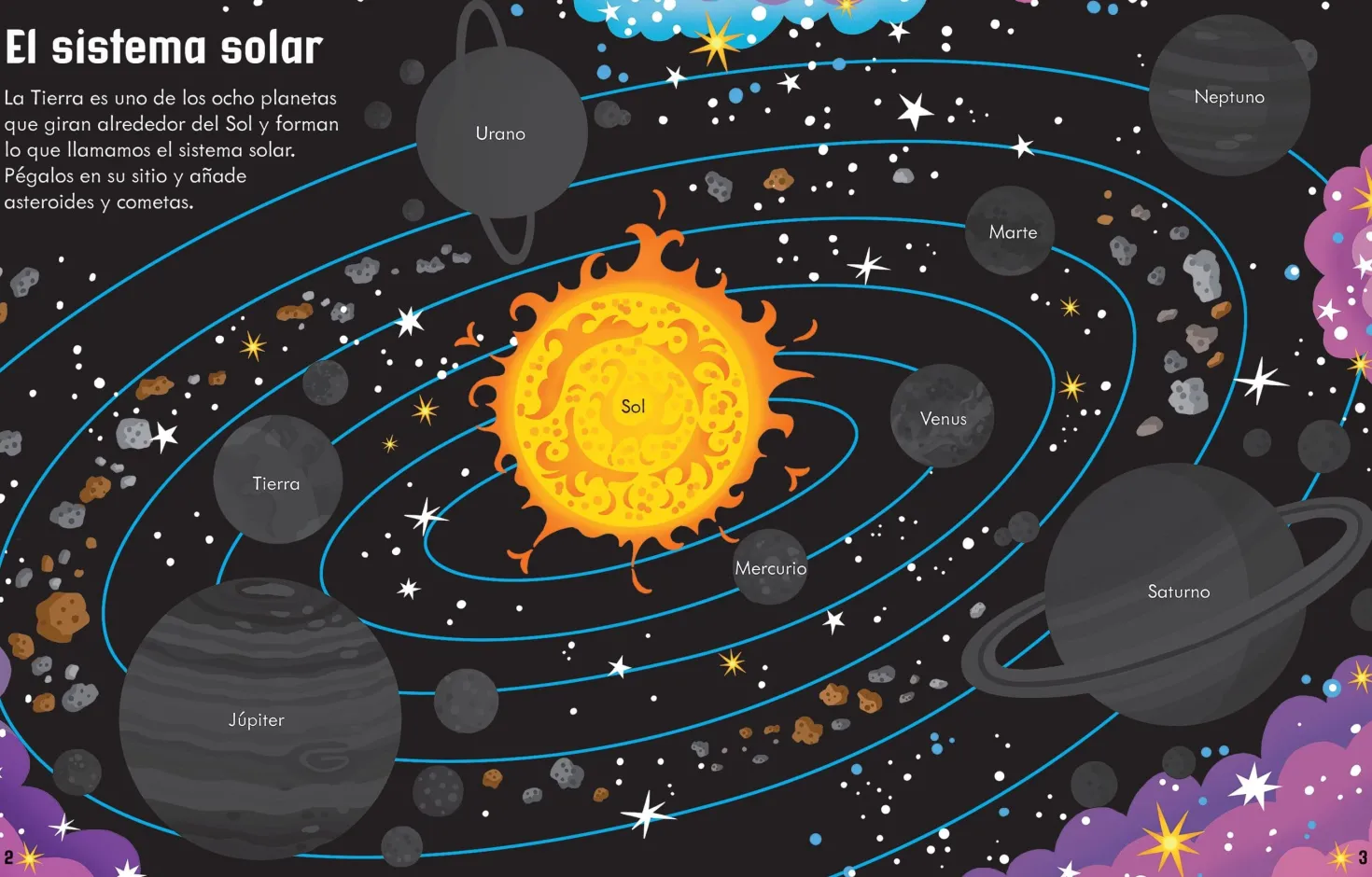 Libro de pegatinas · El Espacio