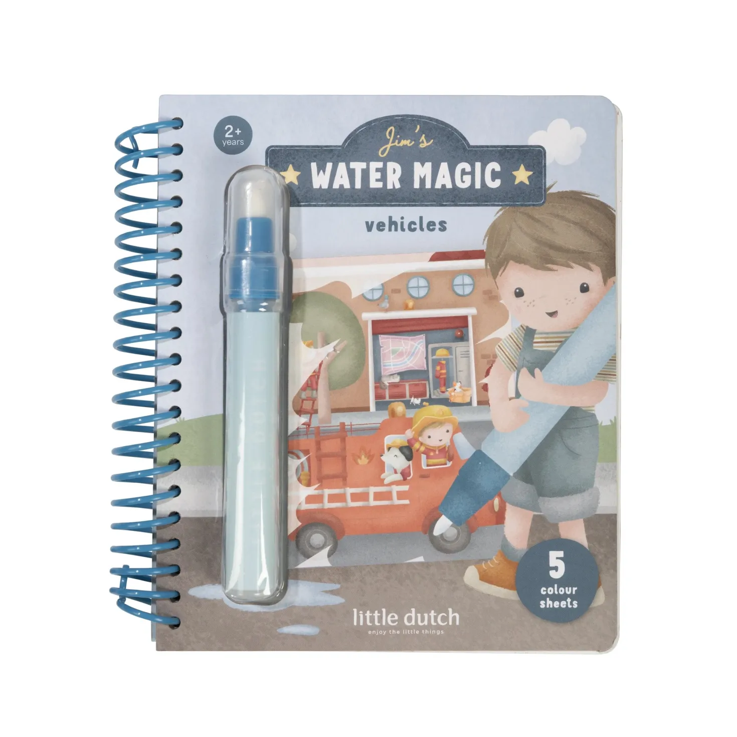 Libro Mágico al agua Jim Vehículos · Little Dutch