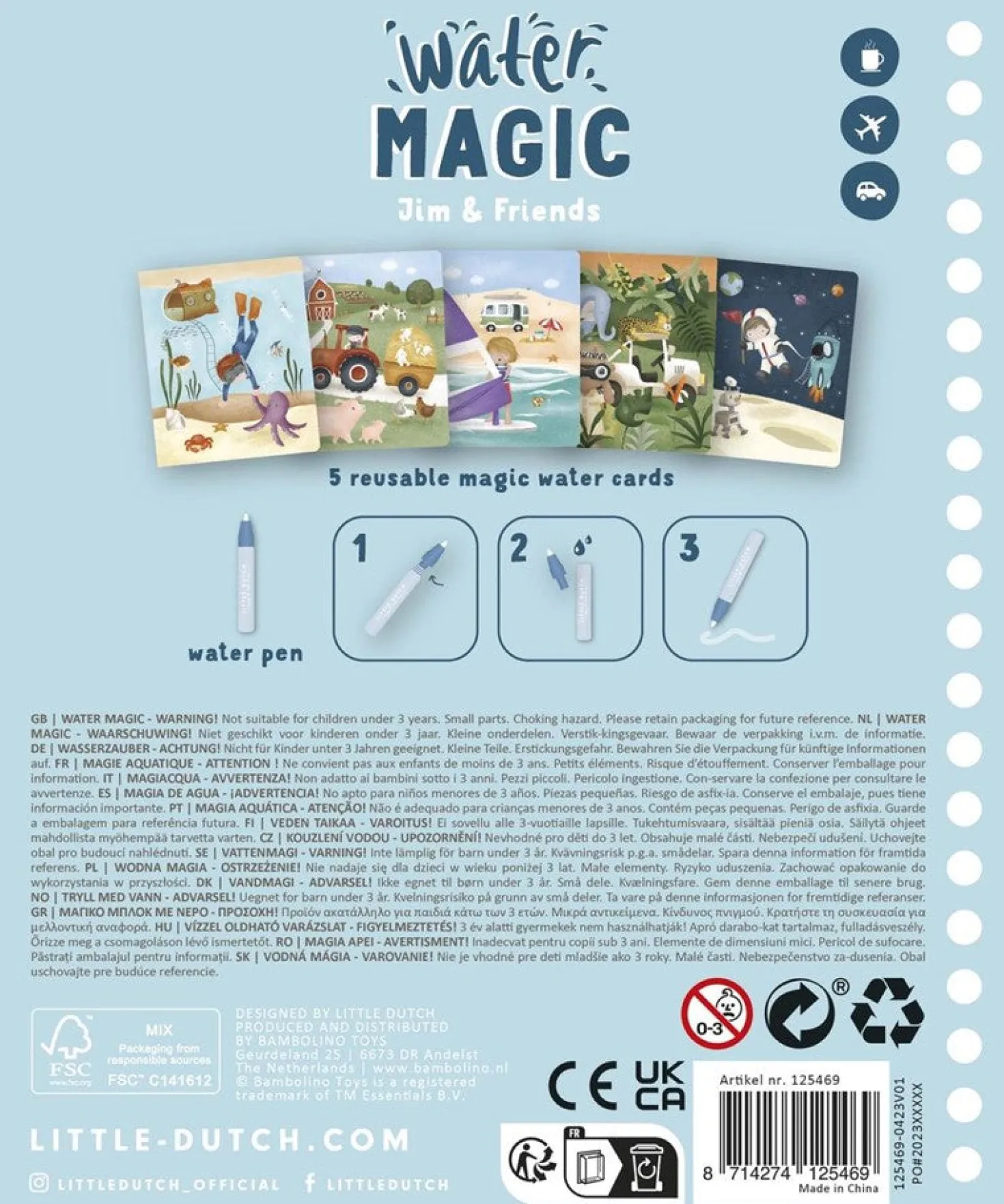 Libro mágico colorear Jim & Friends · Little Dutch