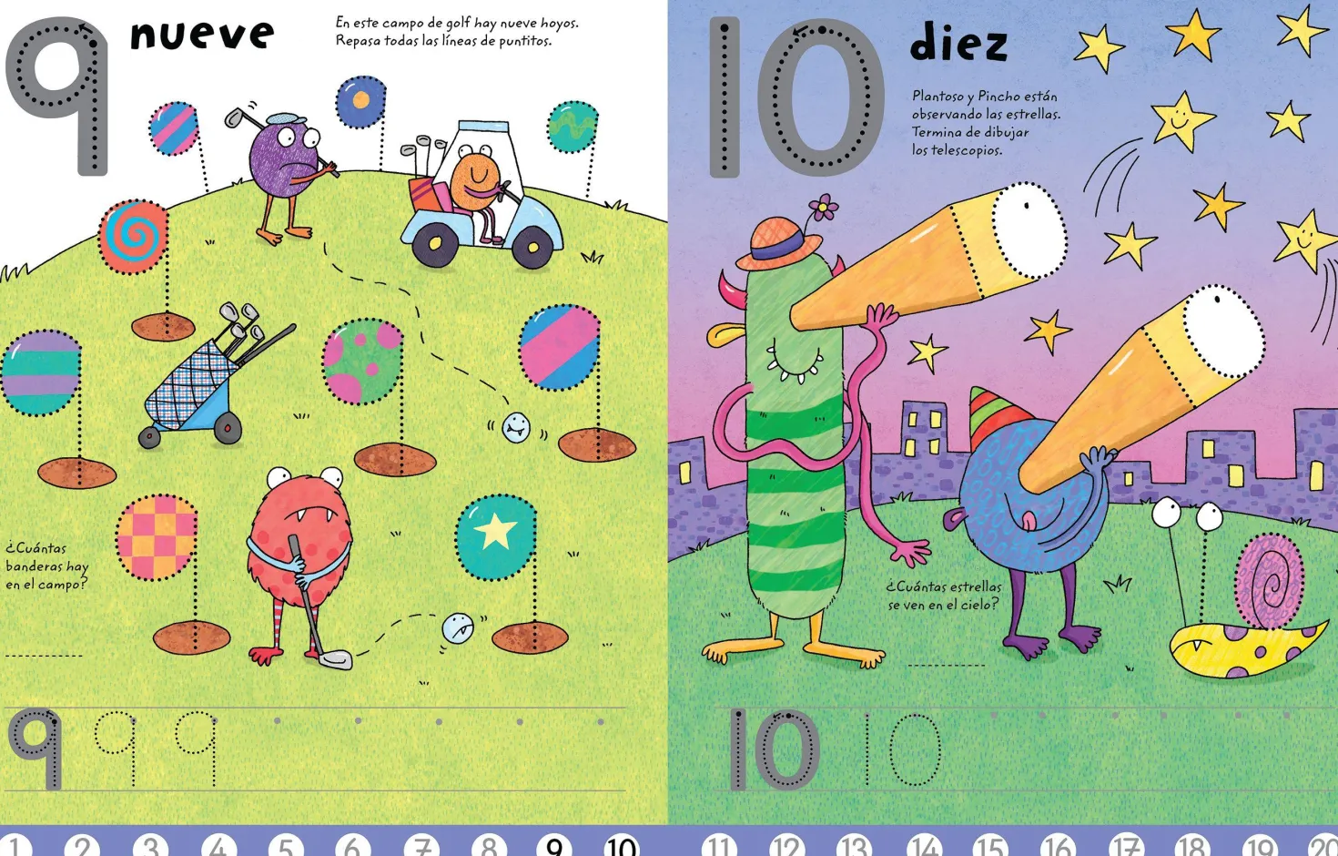 Libro Pizarra · Escribo los números