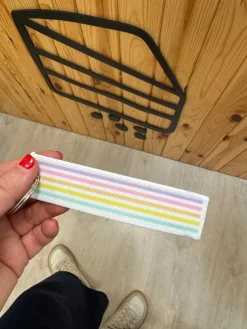 Llavero loneta personalizado · Rainbow