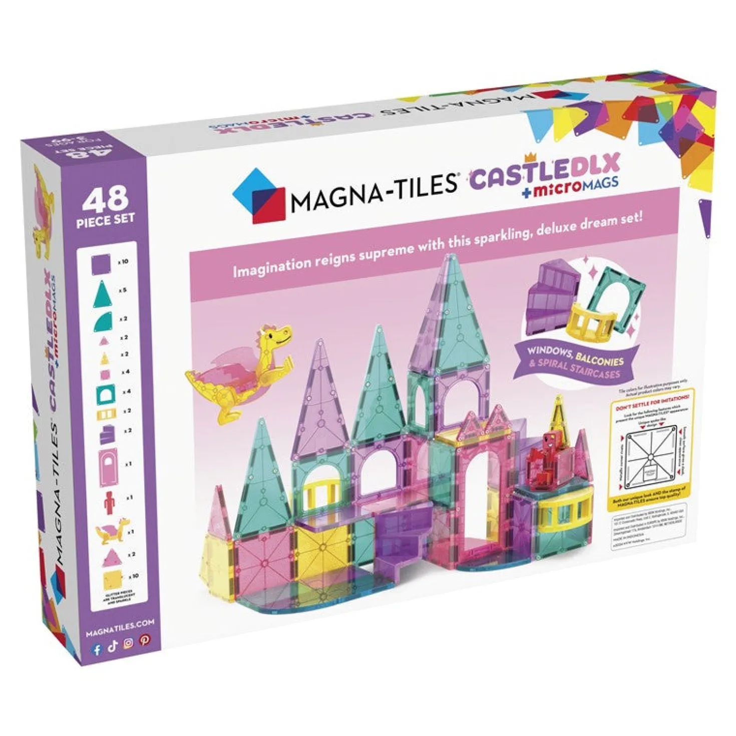 Magna-T Castle DLX + MicroMags Set 48 piezas
