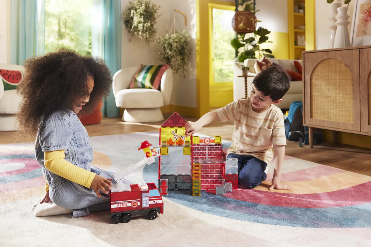 Magna-T Fire Station Set 50 piezas