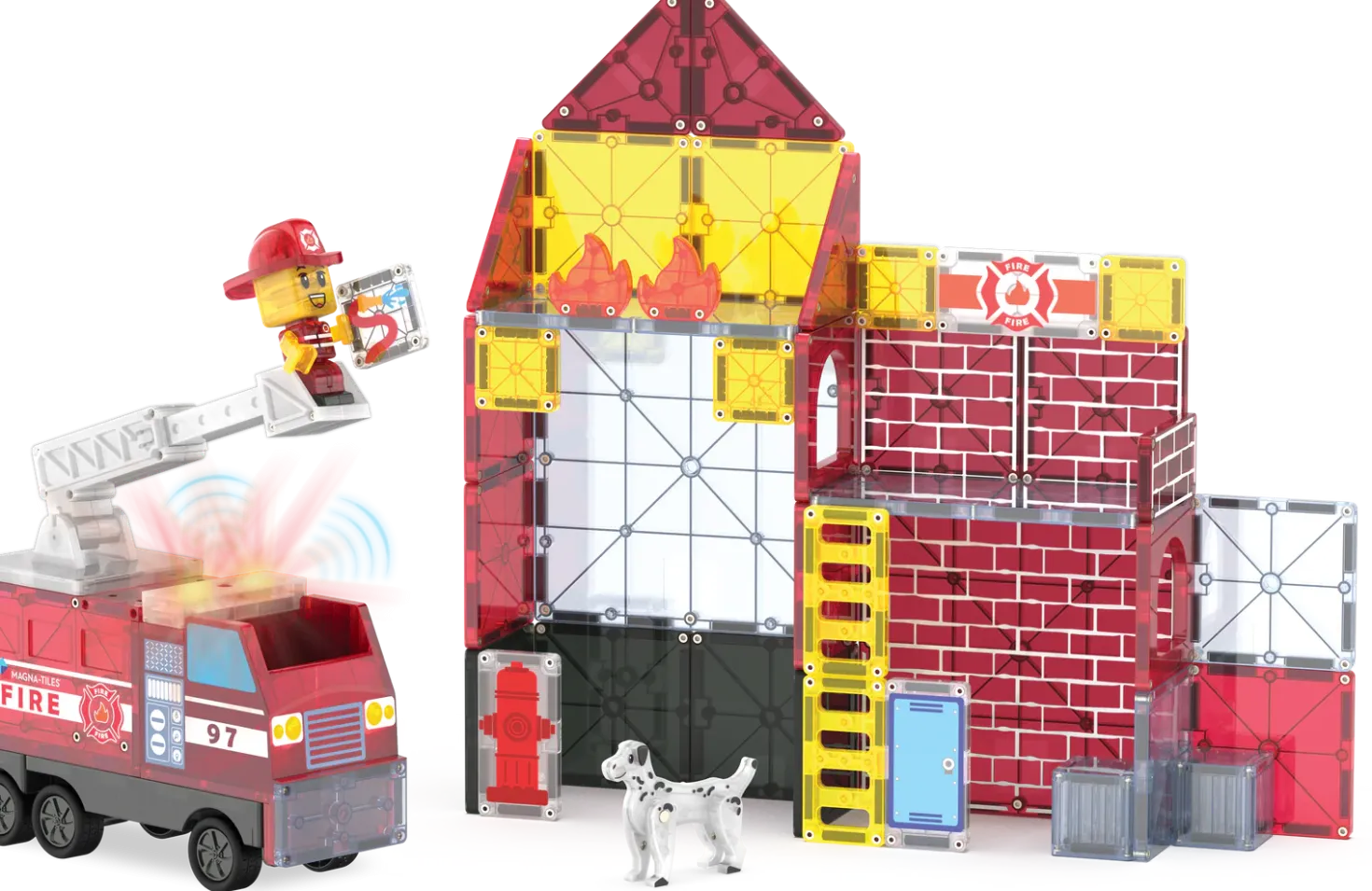 Magna-T Fire Station Set 50 piezas