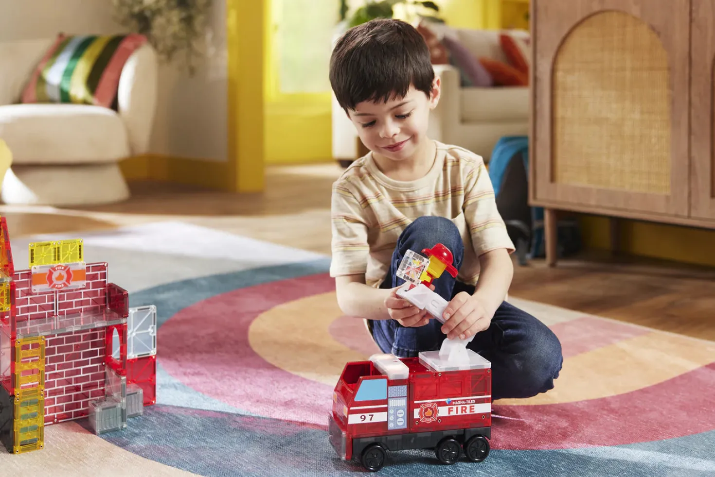 Magna-T Fire Station Set 50 piezas