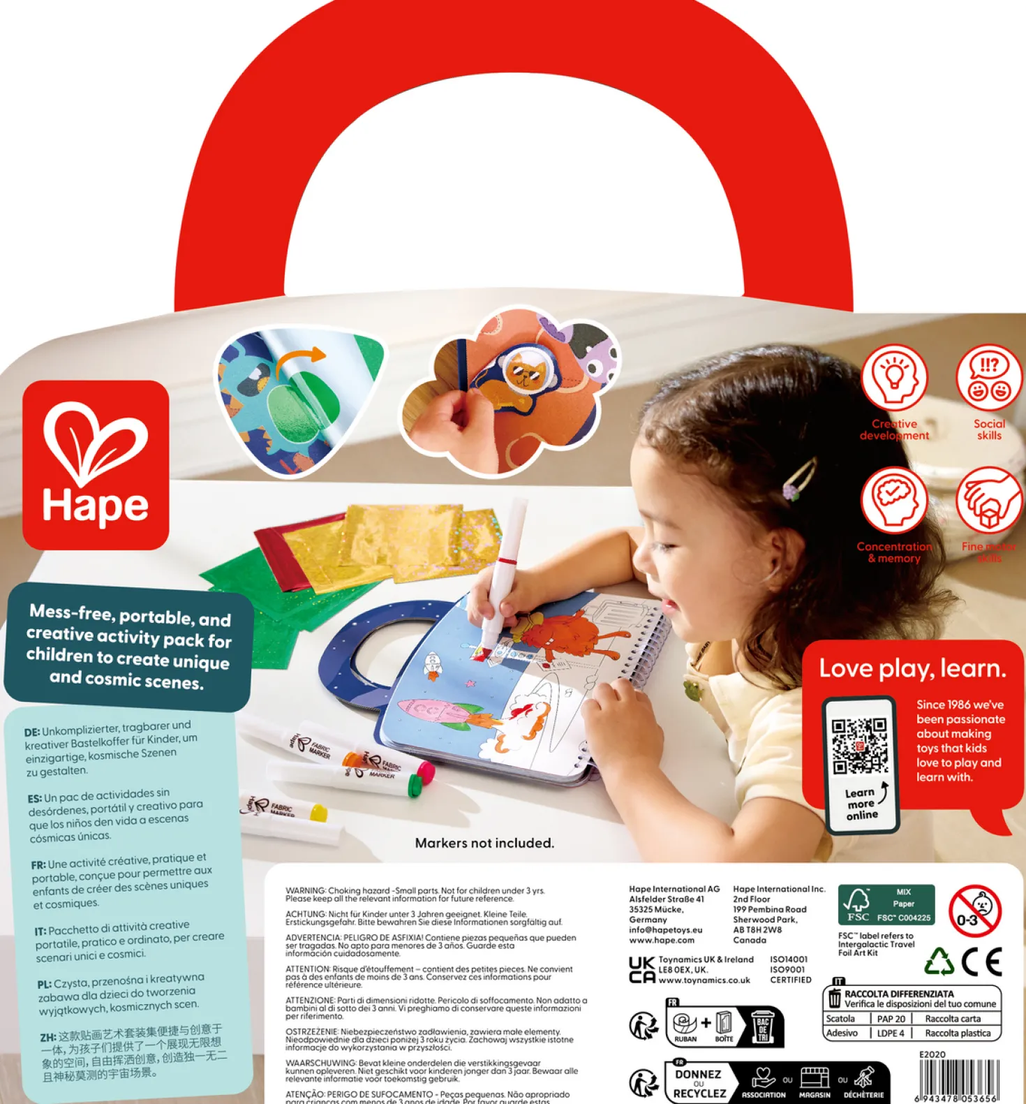 Maletín Pegatinas Galactic · Hape