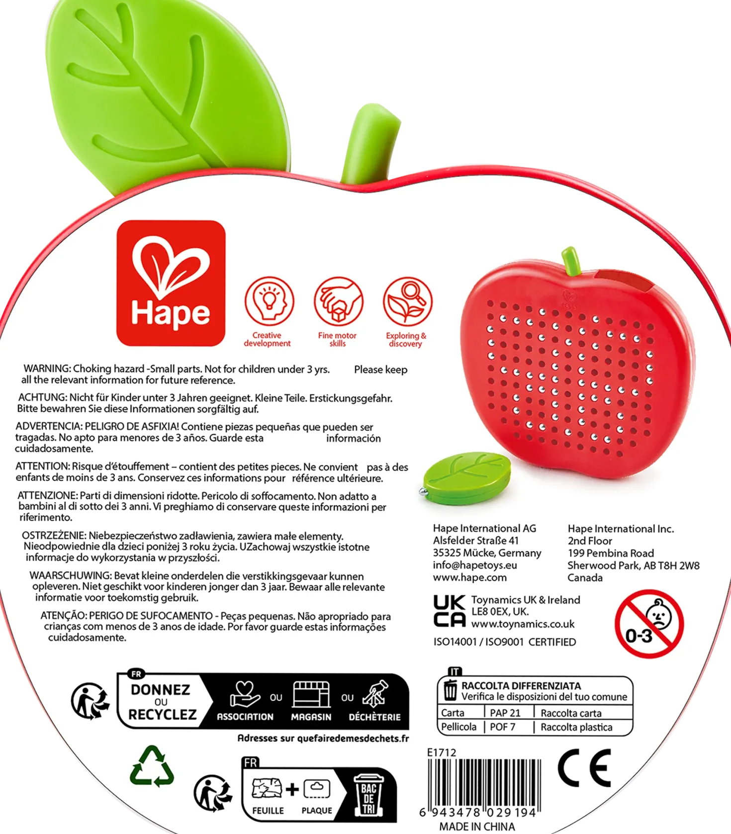 Manzana Pizarra Magnética · Hape