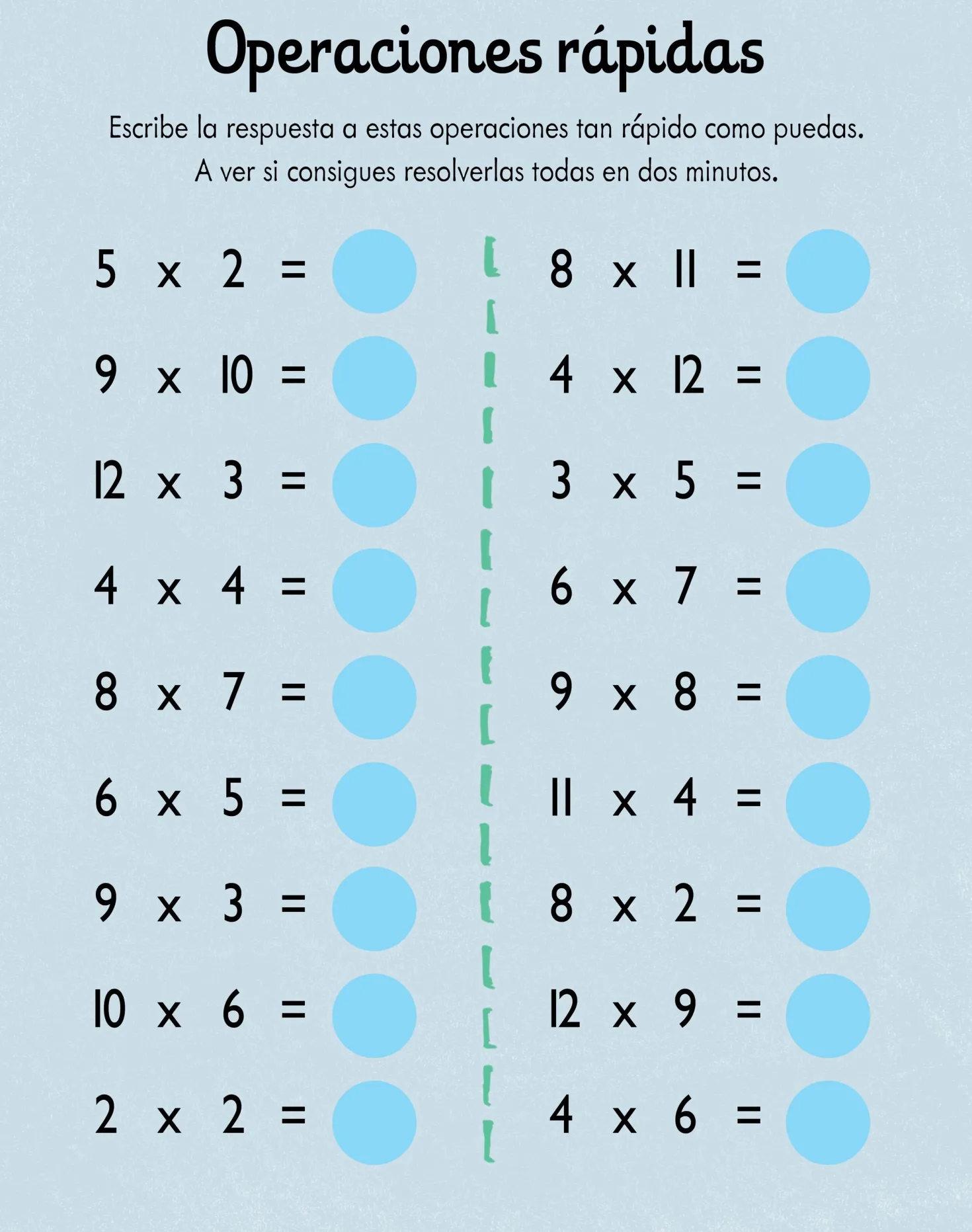 Me divierto con las tablas de multiplicar