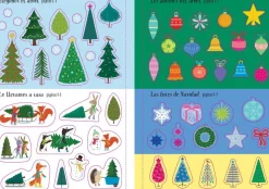 Mi pequeño libro de pegatinas brillantes · Arbolitos de Navidad