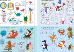 Mi pequeño libro de pegatinas brillantes · Bajo un manto de nieve
