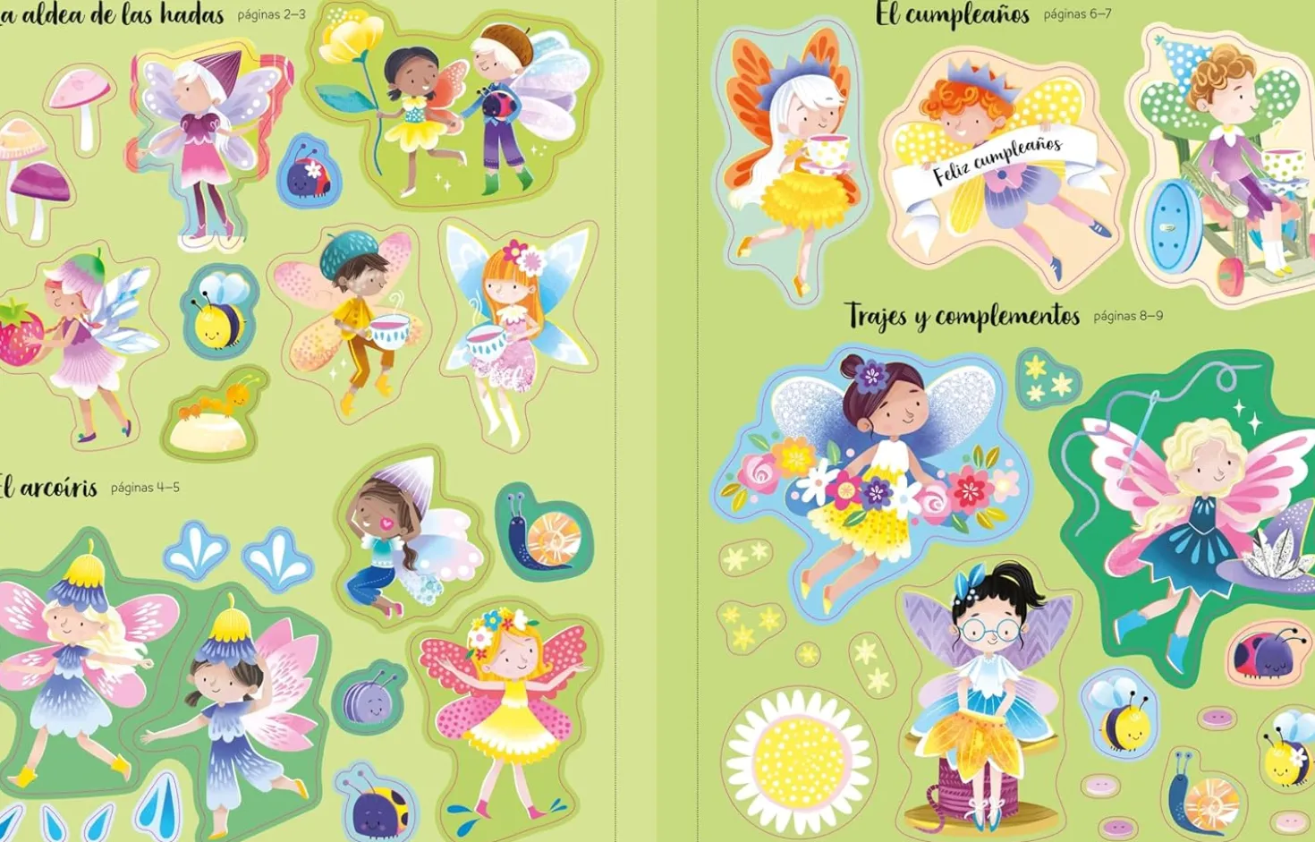Mi primer libro de pegatinas · Brillos y Destellos Hadas