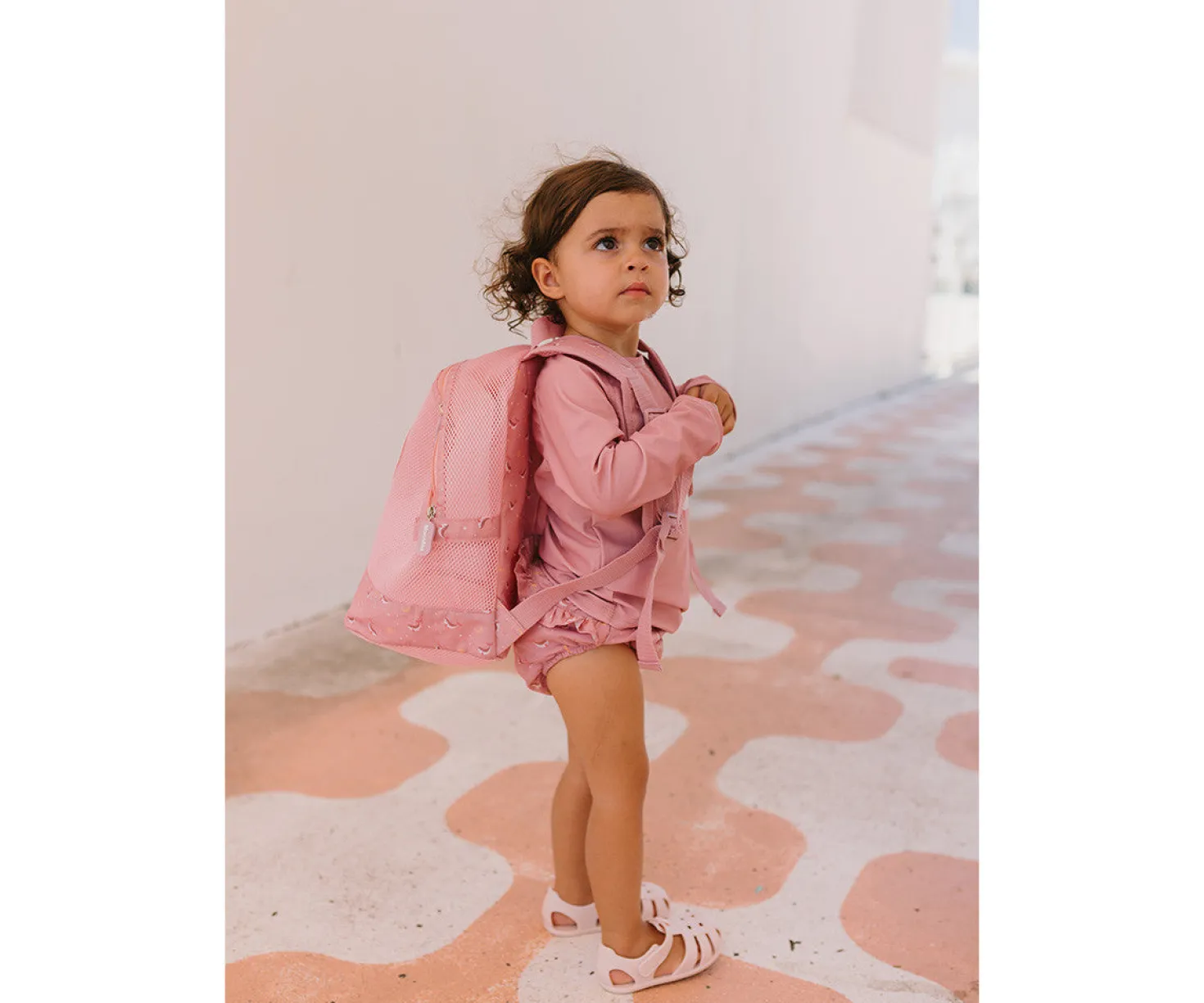 Mochila Playa Infantil Antiarena · Whale Pink