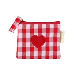 Monedero · Gingham Love Heart