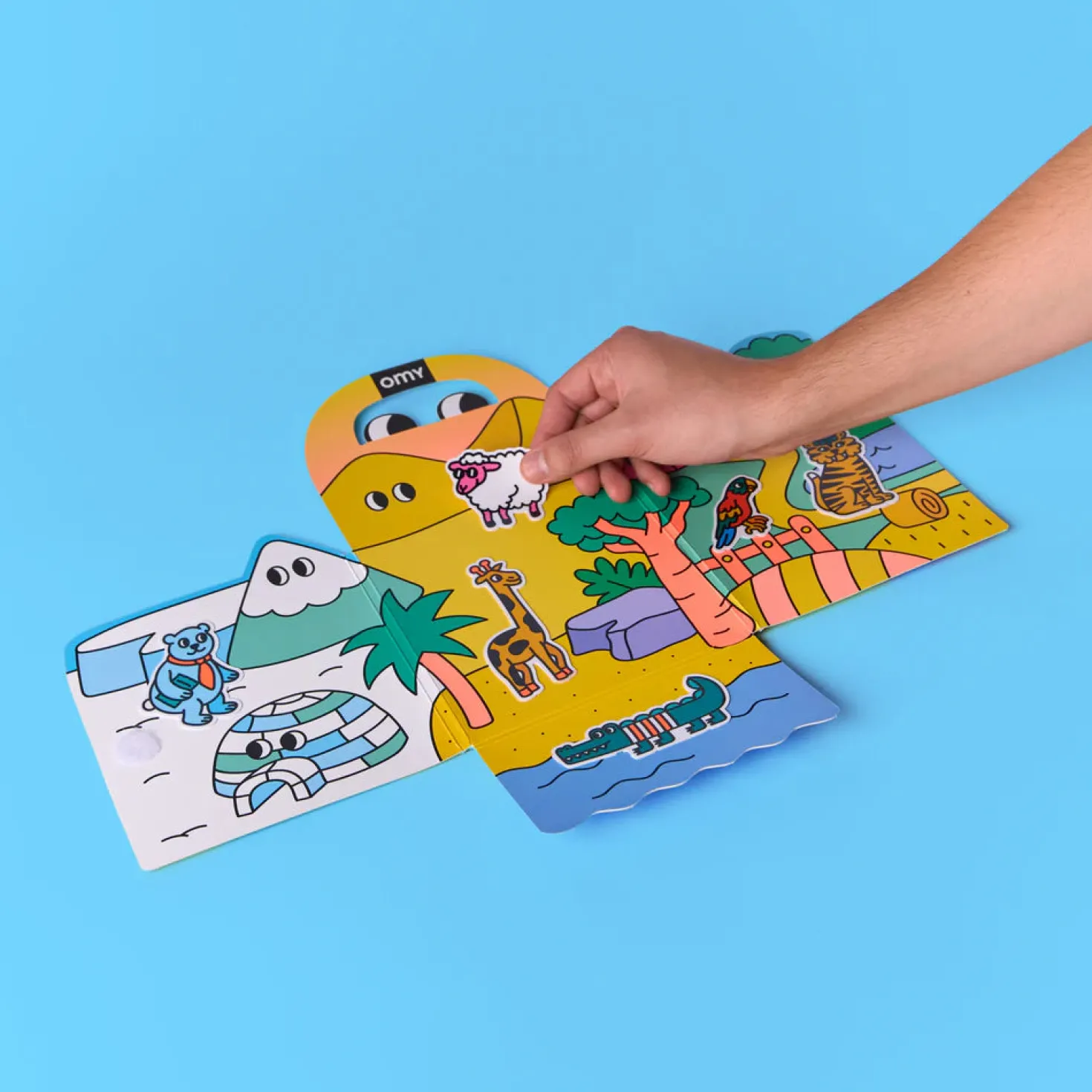Montessori Animals con pegatinas reutilizables · Omy