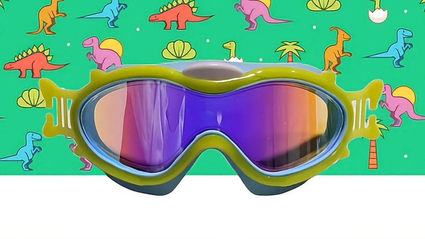 Máscara infantil amarillas con turbante Dinos · Fun Water
