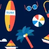 Máscara infantil amarillas con turbante Surf · Fun Water