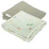 Muselina Algodón Orgánico Little Farm/oliva 70x70 · Little Dutch