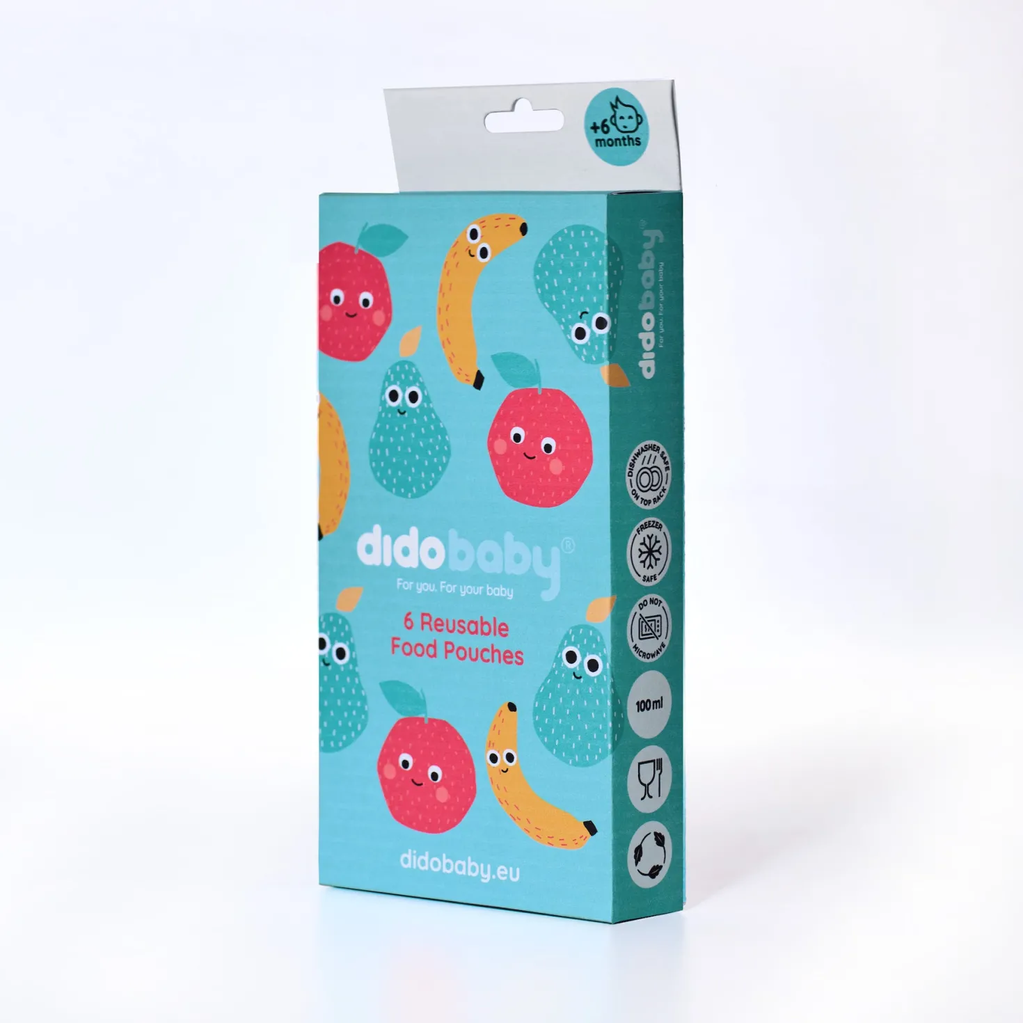 Pack de 6 pouch reutilizable para pure de fruta · Didobaby