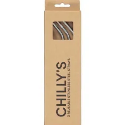 Pajitas acero 3 uds + varilla limpieza Chilly's