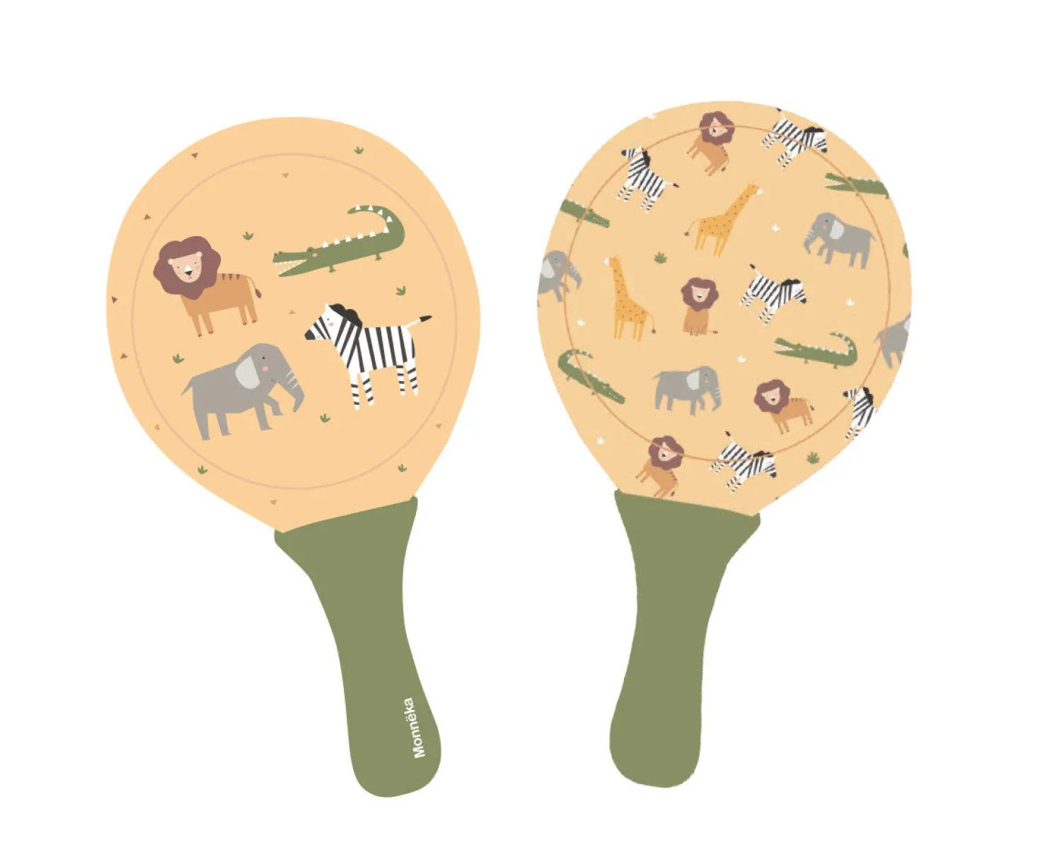 Palas playa neopreno con pelota - Wild Animals