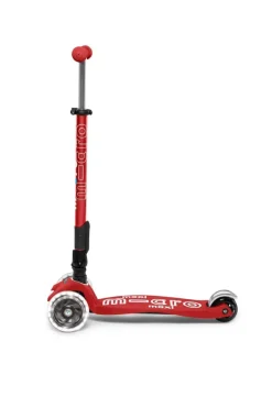 Patinete Maxi Deluxe Plegable LED · Rojo