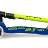 Patinete Maxi Deluxe Plegable Neón LED · Azul/Amarillo