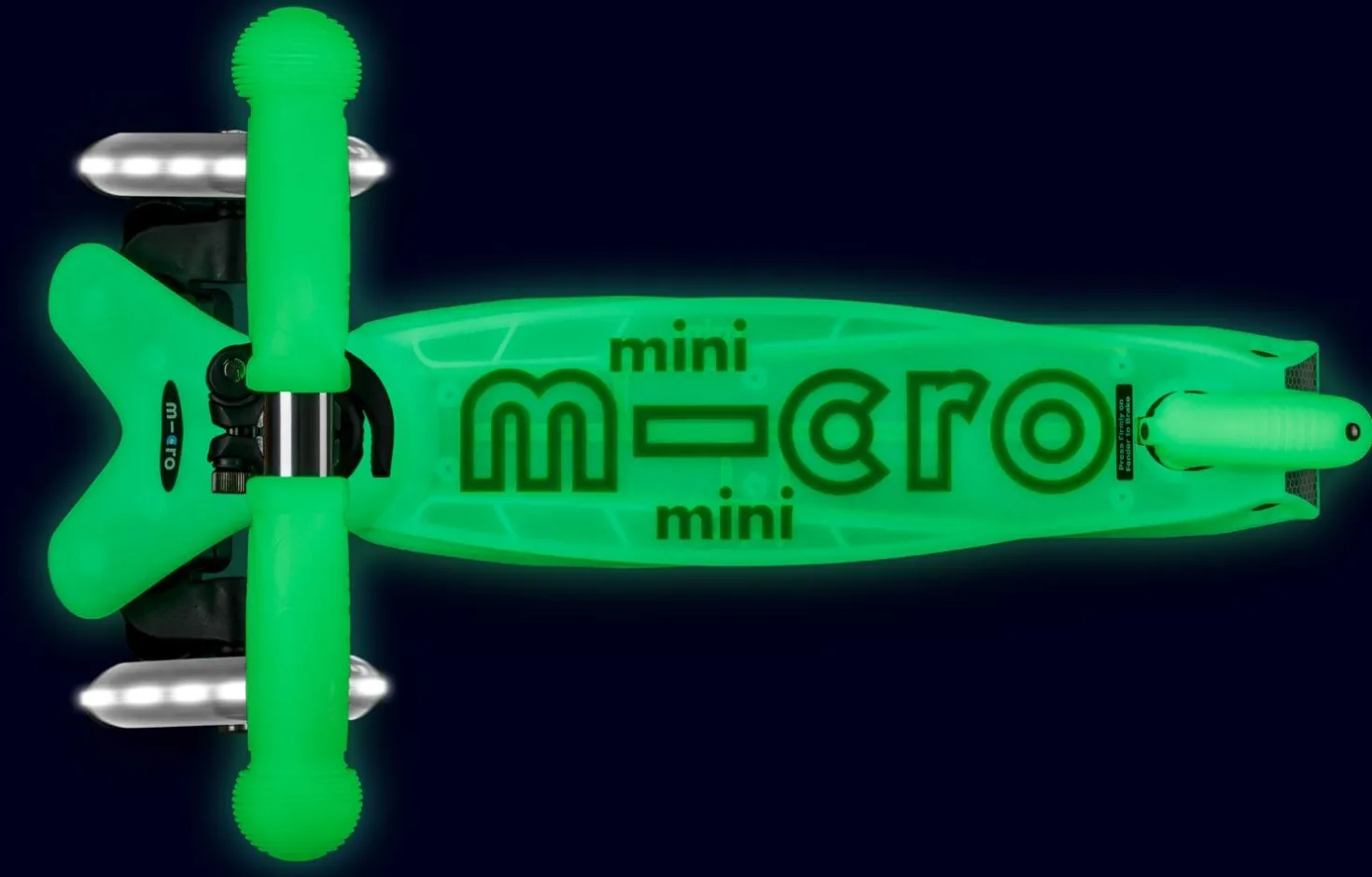 Patinete Mini Deluxe Glow LED · Verde Lima