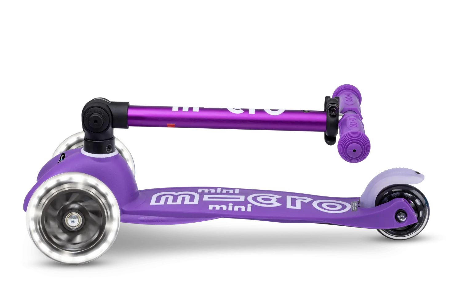 Patinete Mini Deluxe Plegable LED · Lila