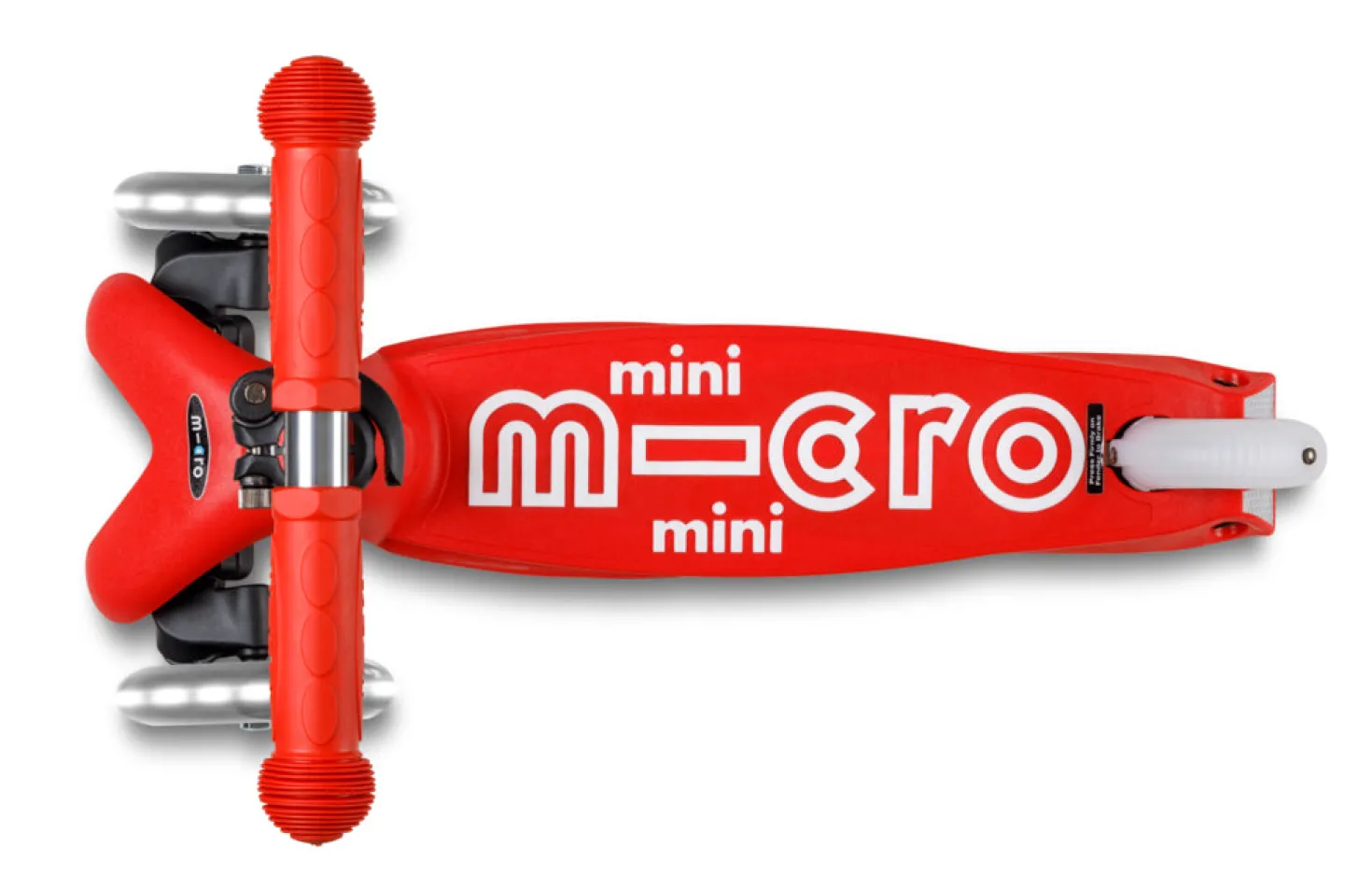 Patinete Mini Deluxe Plegable LED · Rojo