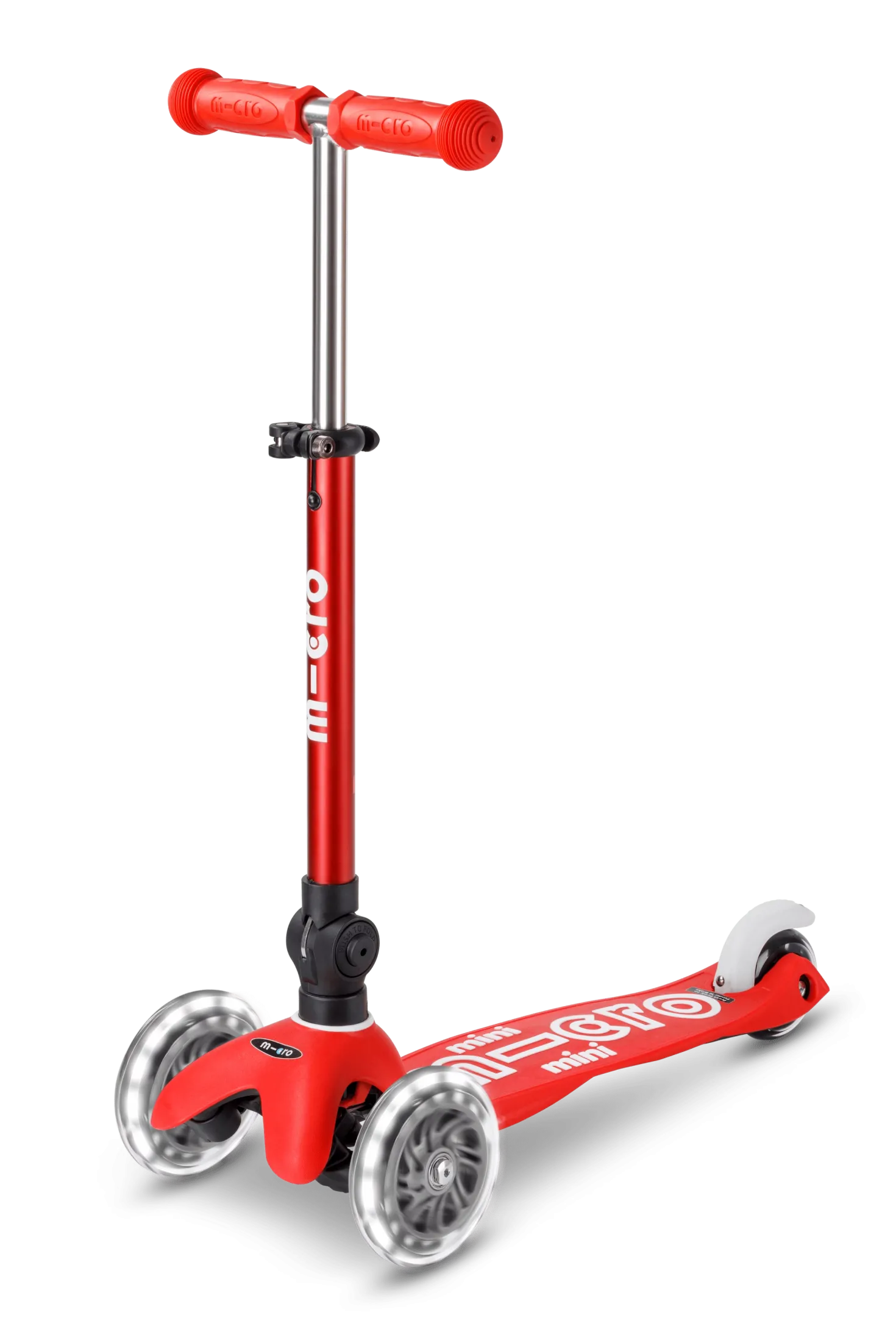 Patinete Mini Deluxe Plegable LED · Rojo