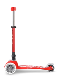 Patinete Mini Deluxe Plegable LED · Rojo