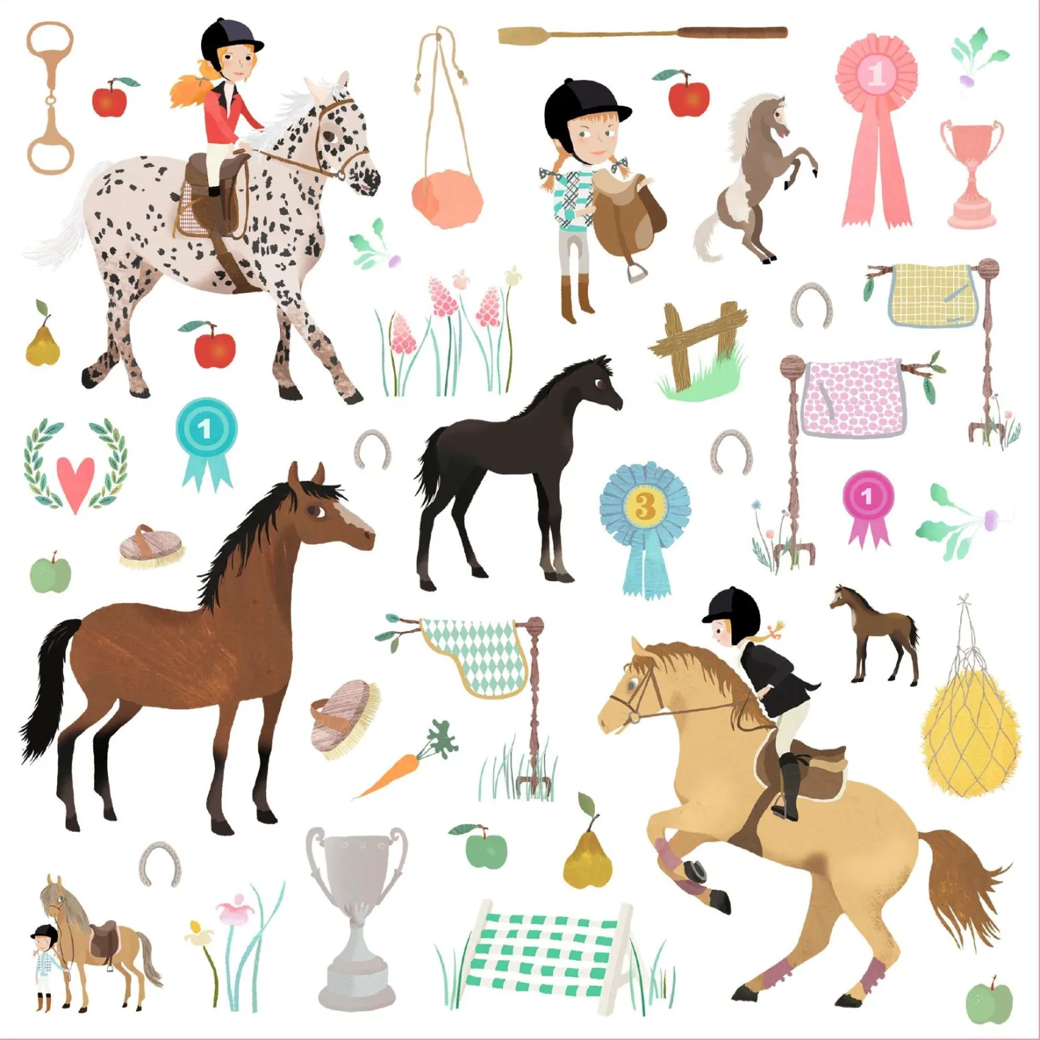 Pegatinas Caballos · Djeco