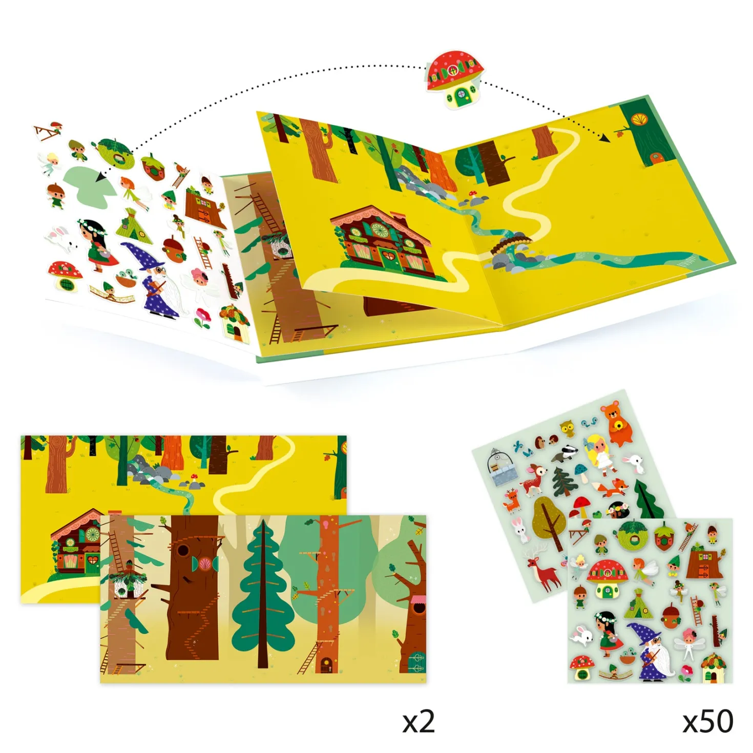 Pegatinas Cuentos El bosque mágico · Djeco