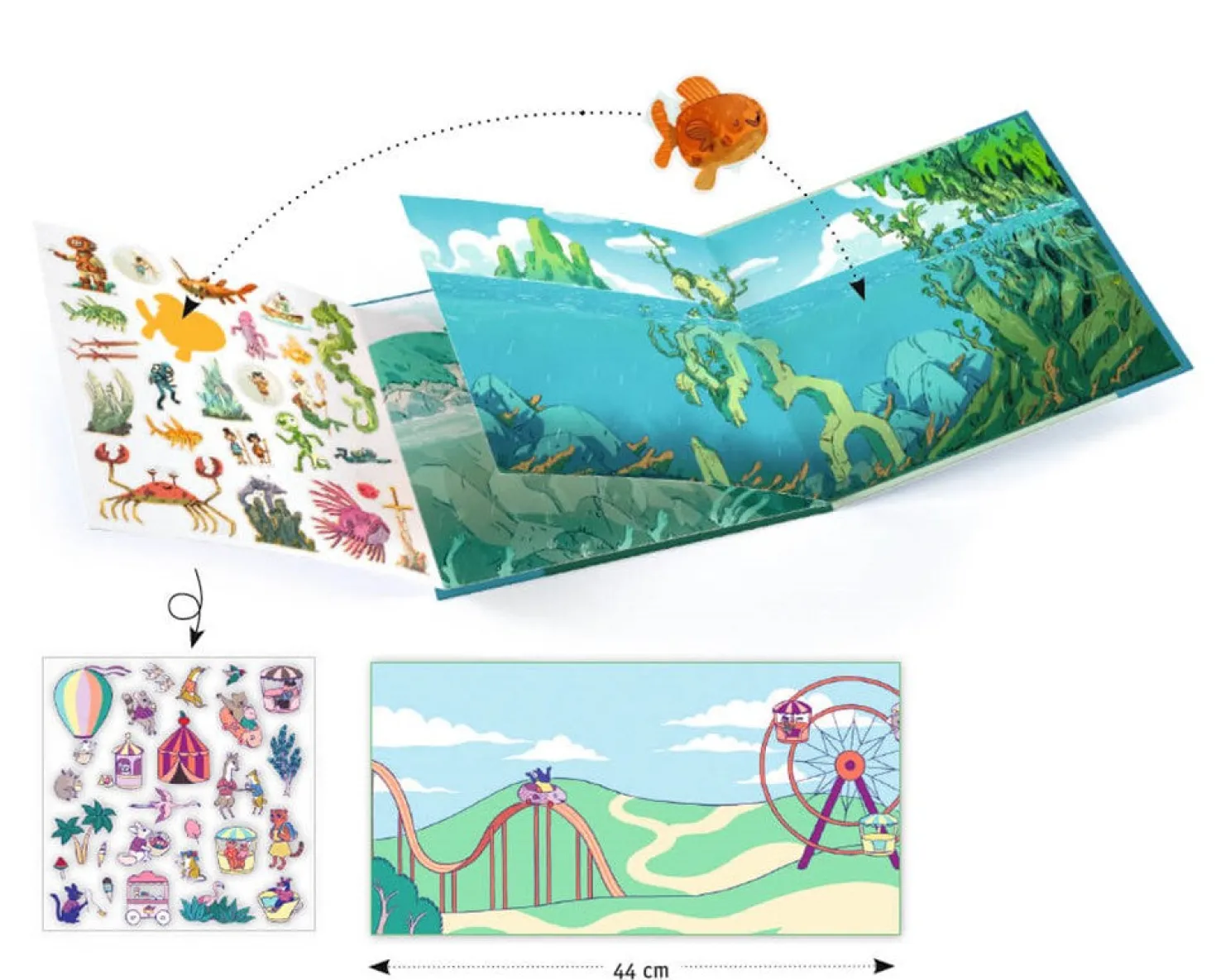 Pegatinas Cuentos Las aventuras en el mar · Djeco
