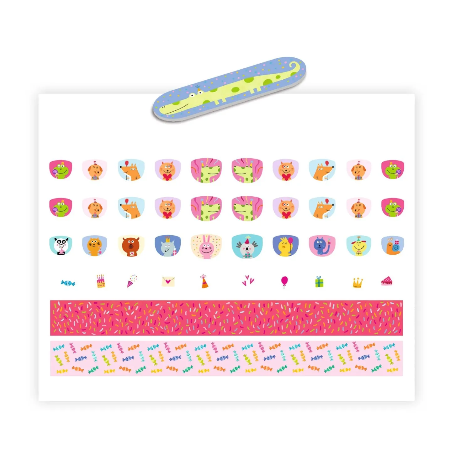 Pegatinas para uñas Feliz Cumpleaños · Djeco