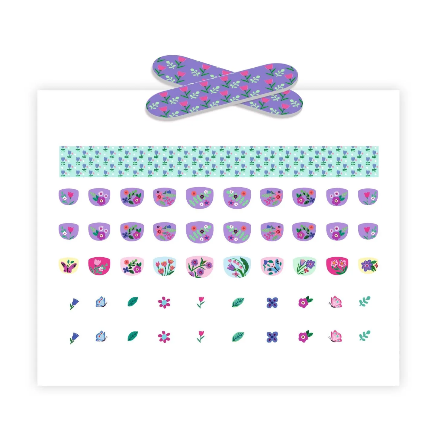Pegatinas para uñas Petit Fleur · Djeco