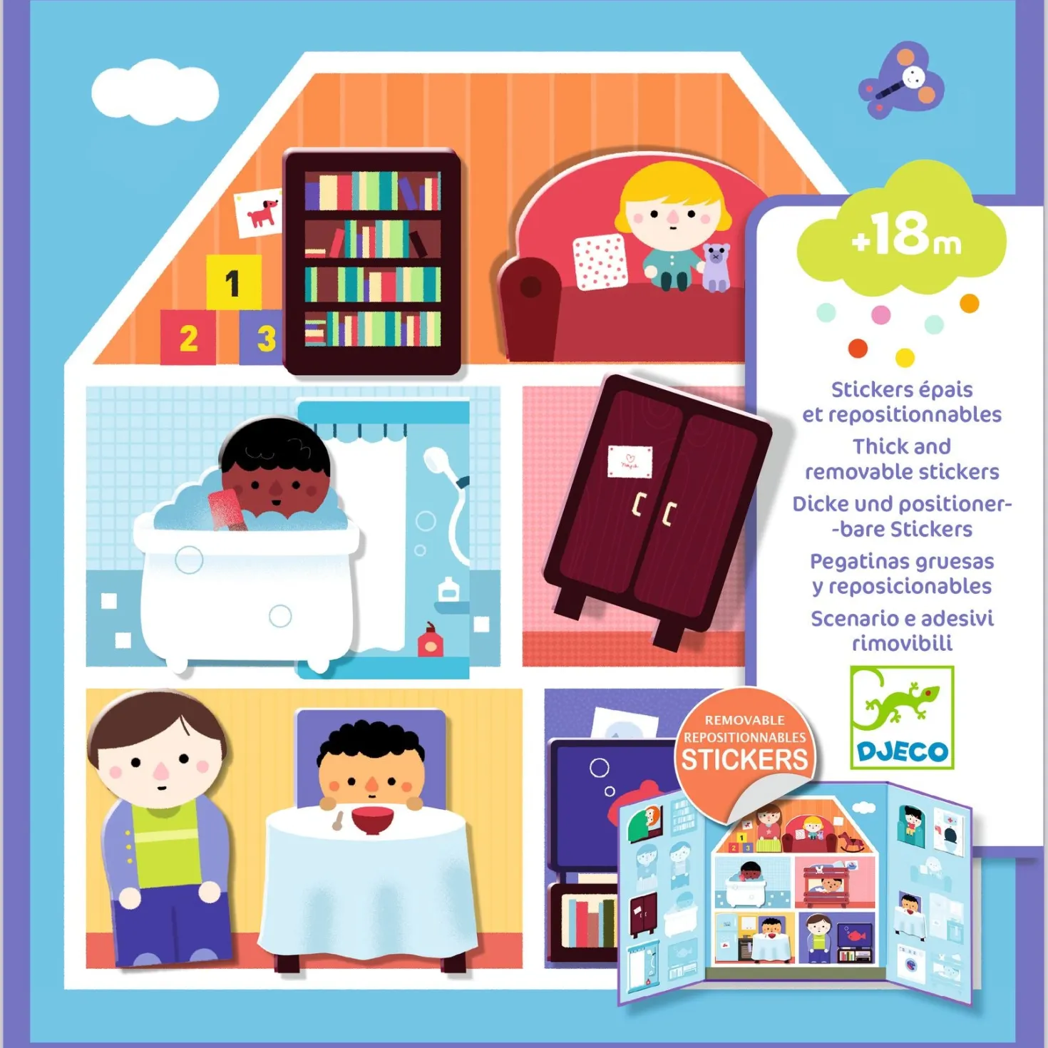 Pegatinas reposicionables La casa · Djeco