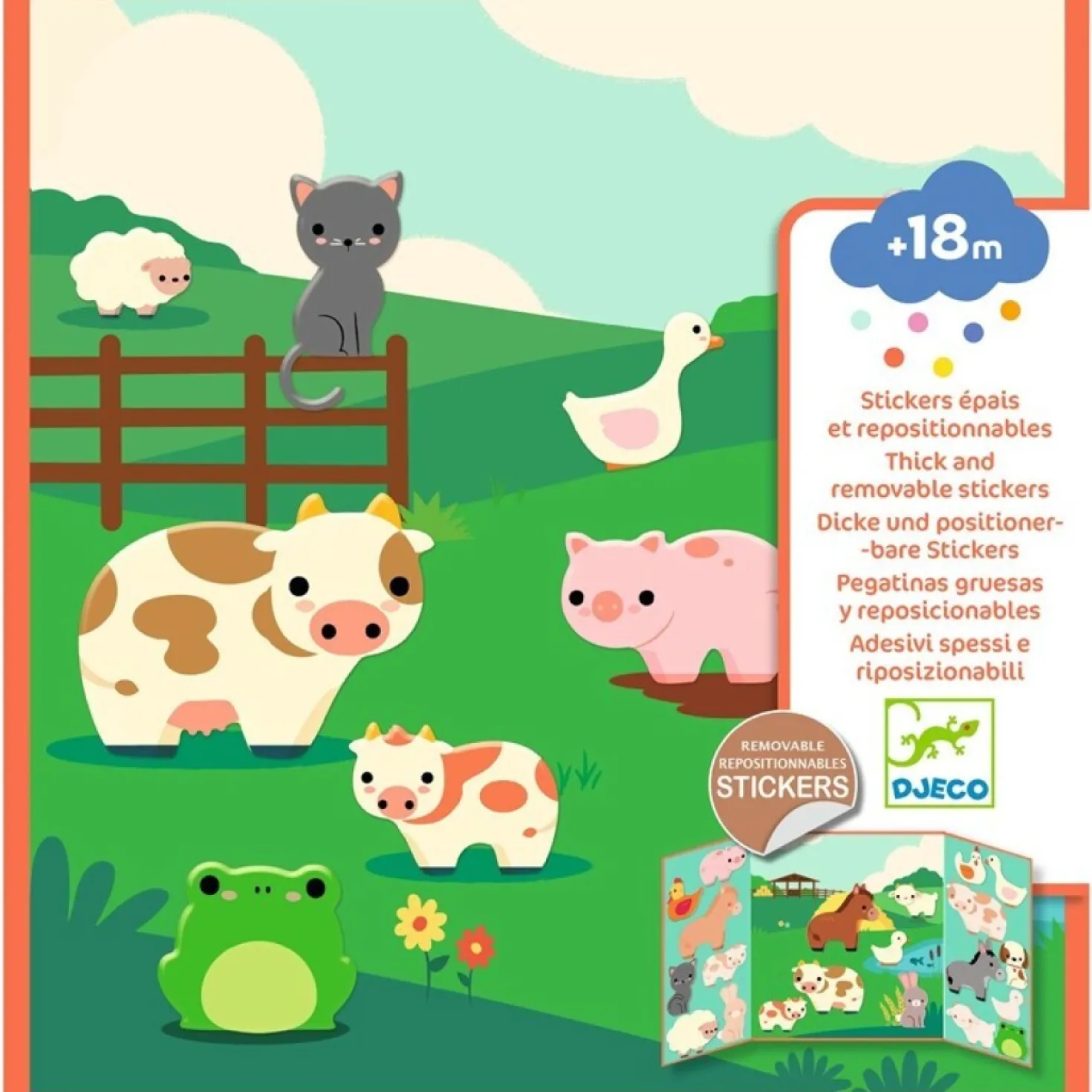 Pegatinas reposicionables La Granja · Djeco