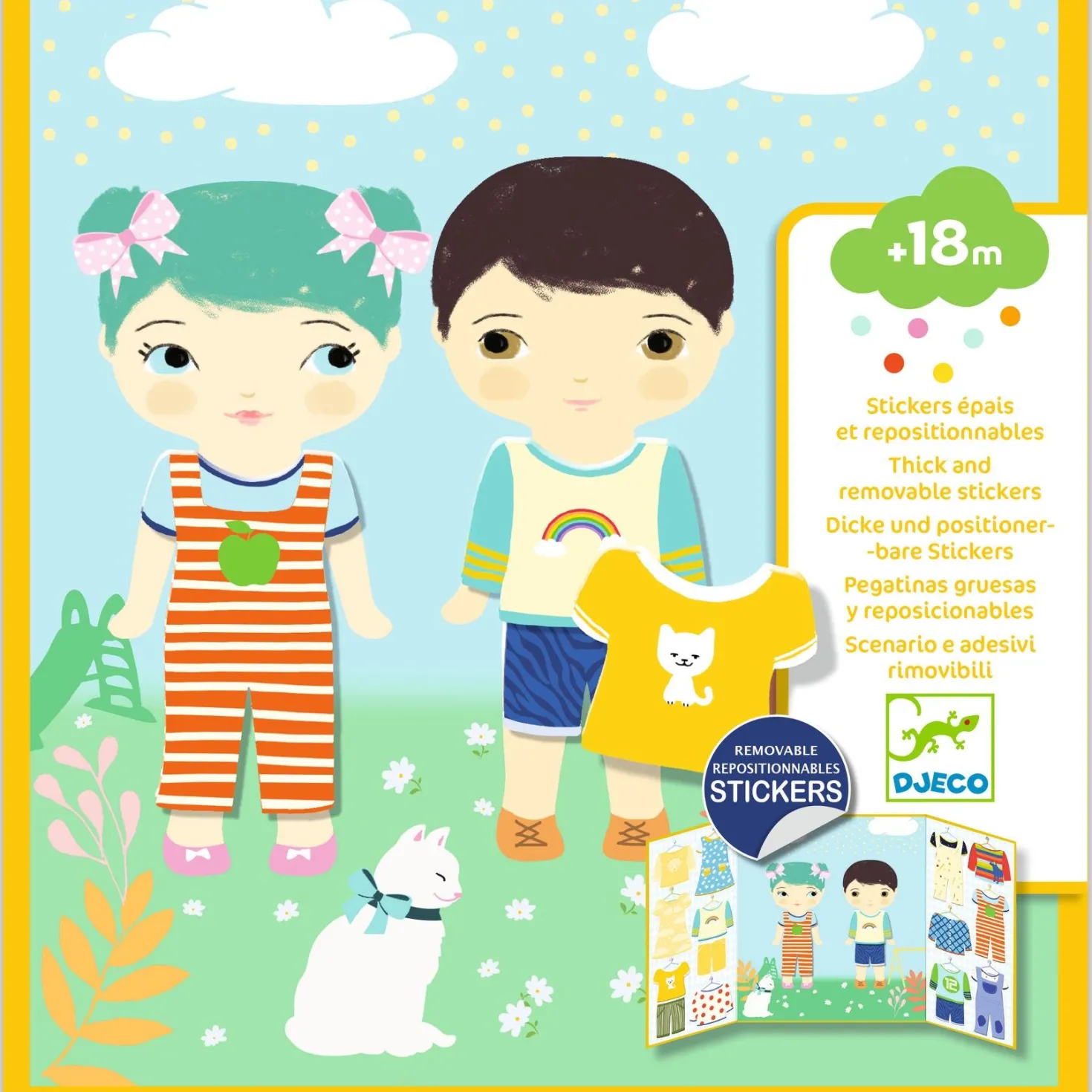 Pegatinas reposicionables La Ropa · Djeco