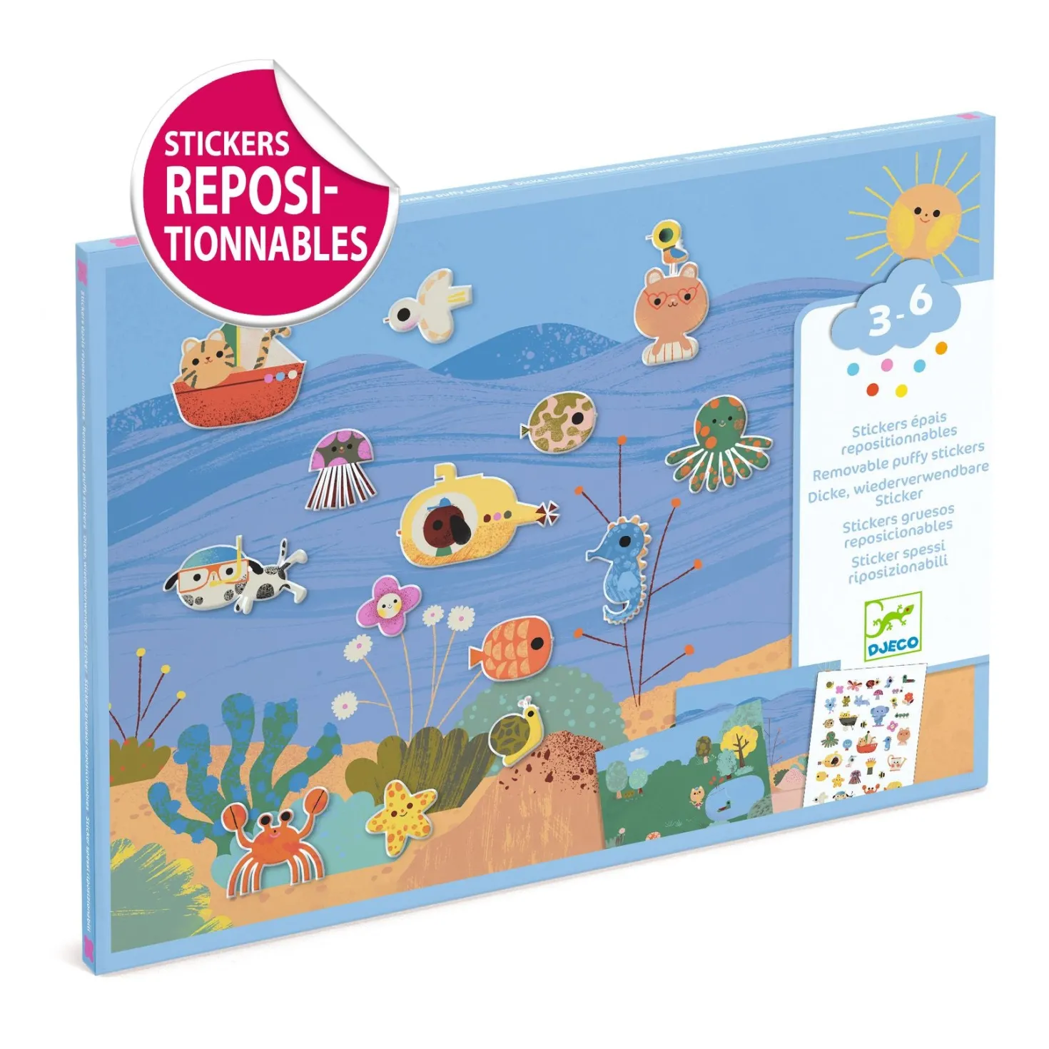 Pegatinas reposicionables Tiempo de Verano-Djeco