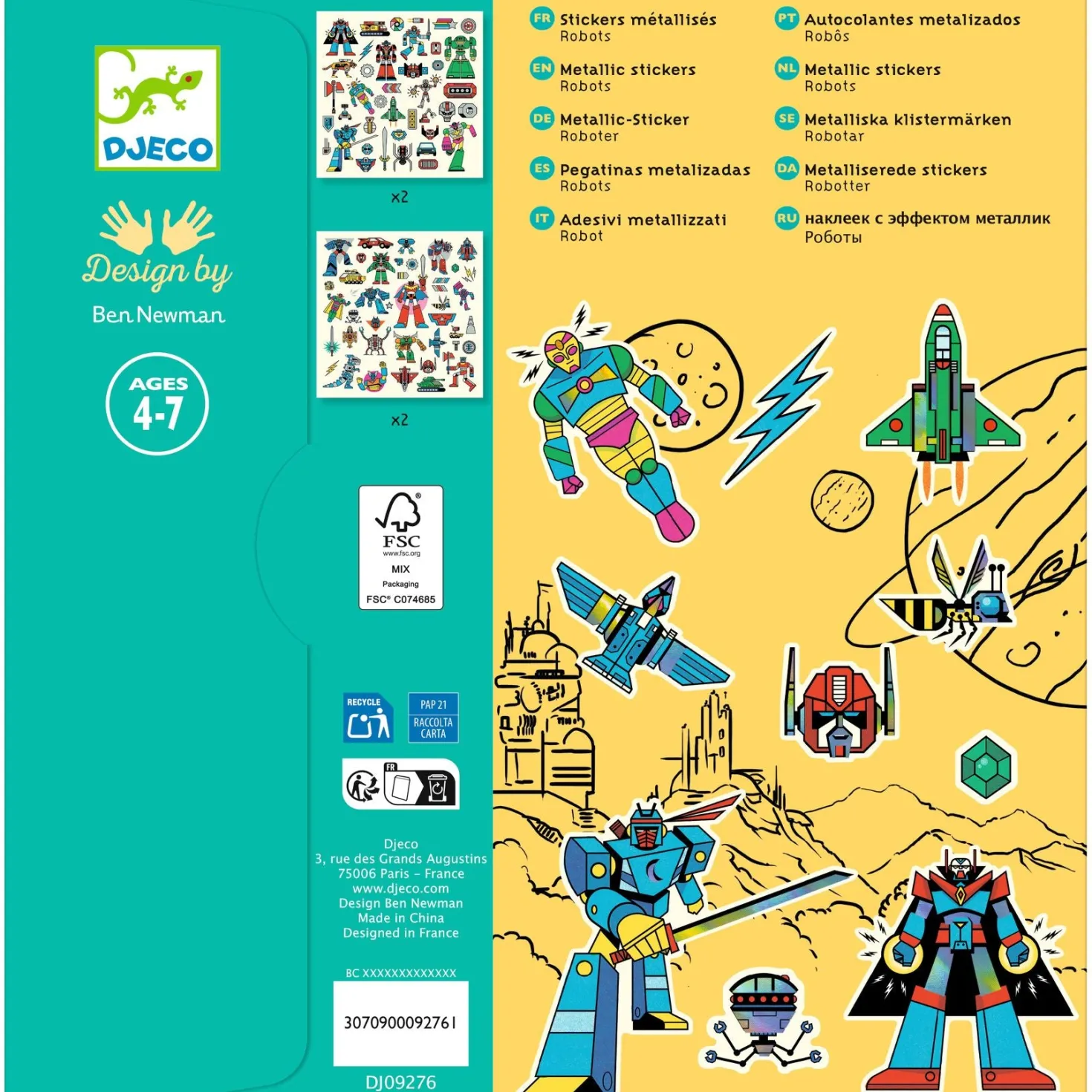 Pegatinas Robots · Djeco
