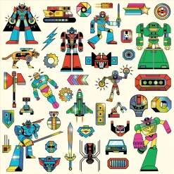 Pegatinas Robots · Djeco