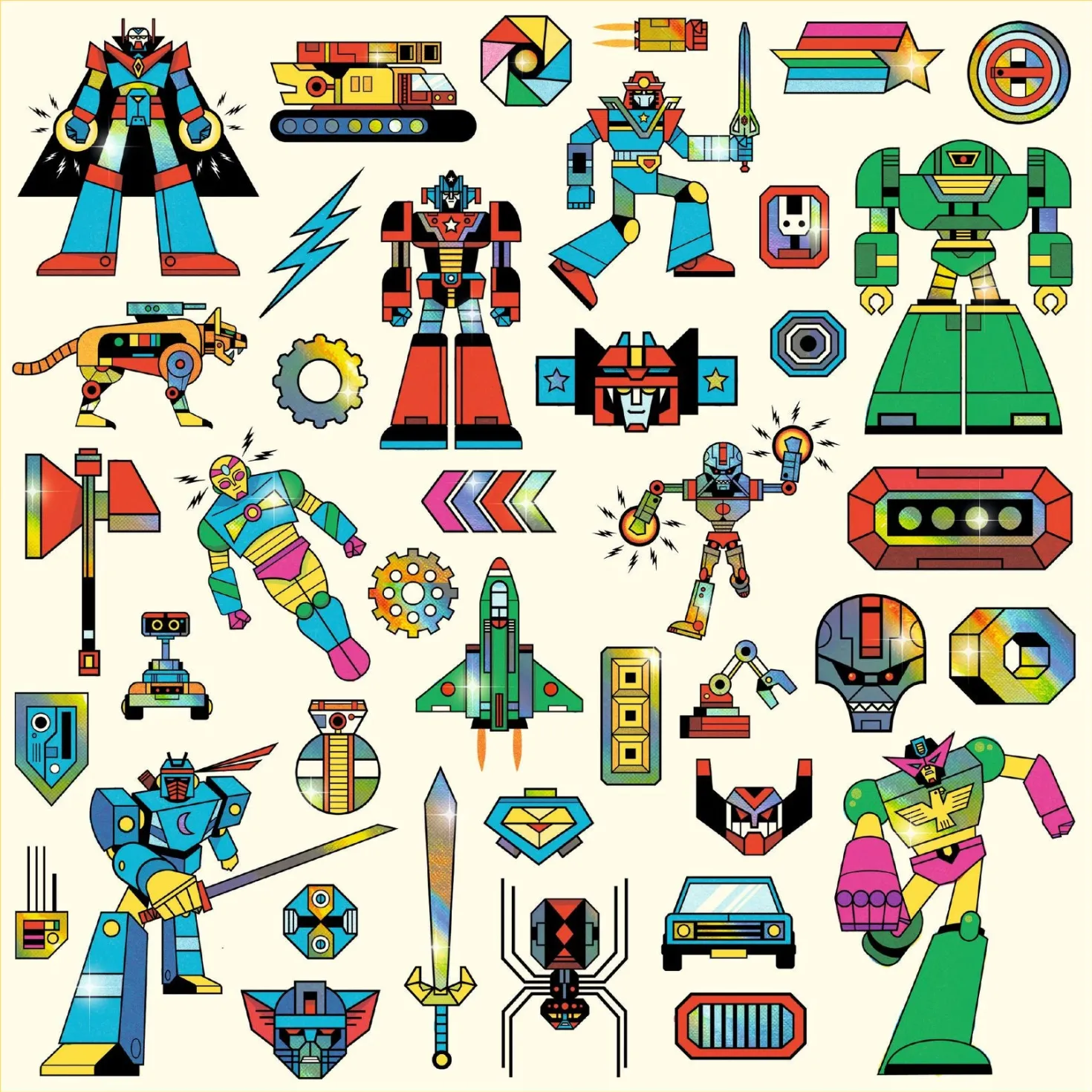 Pegatinas Robots · Djeco