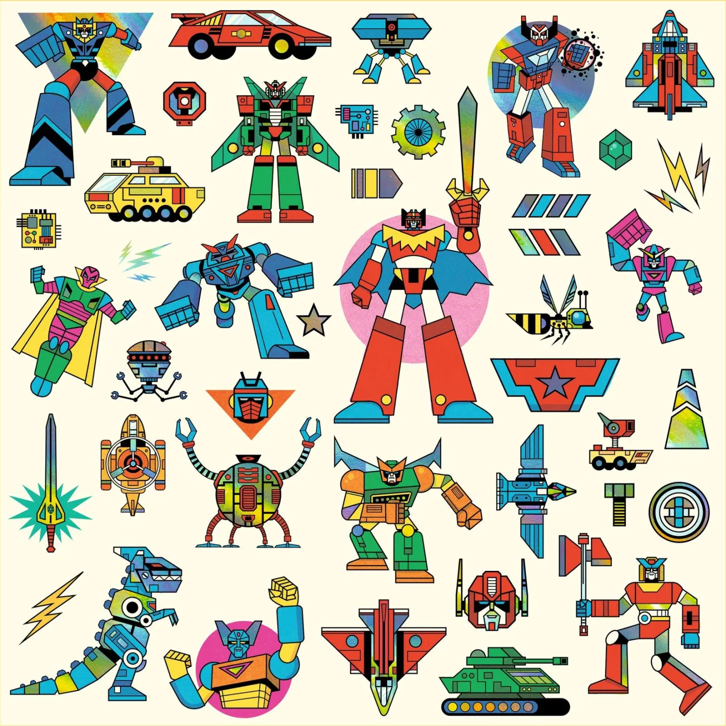Pegatinas Robots · Djeco