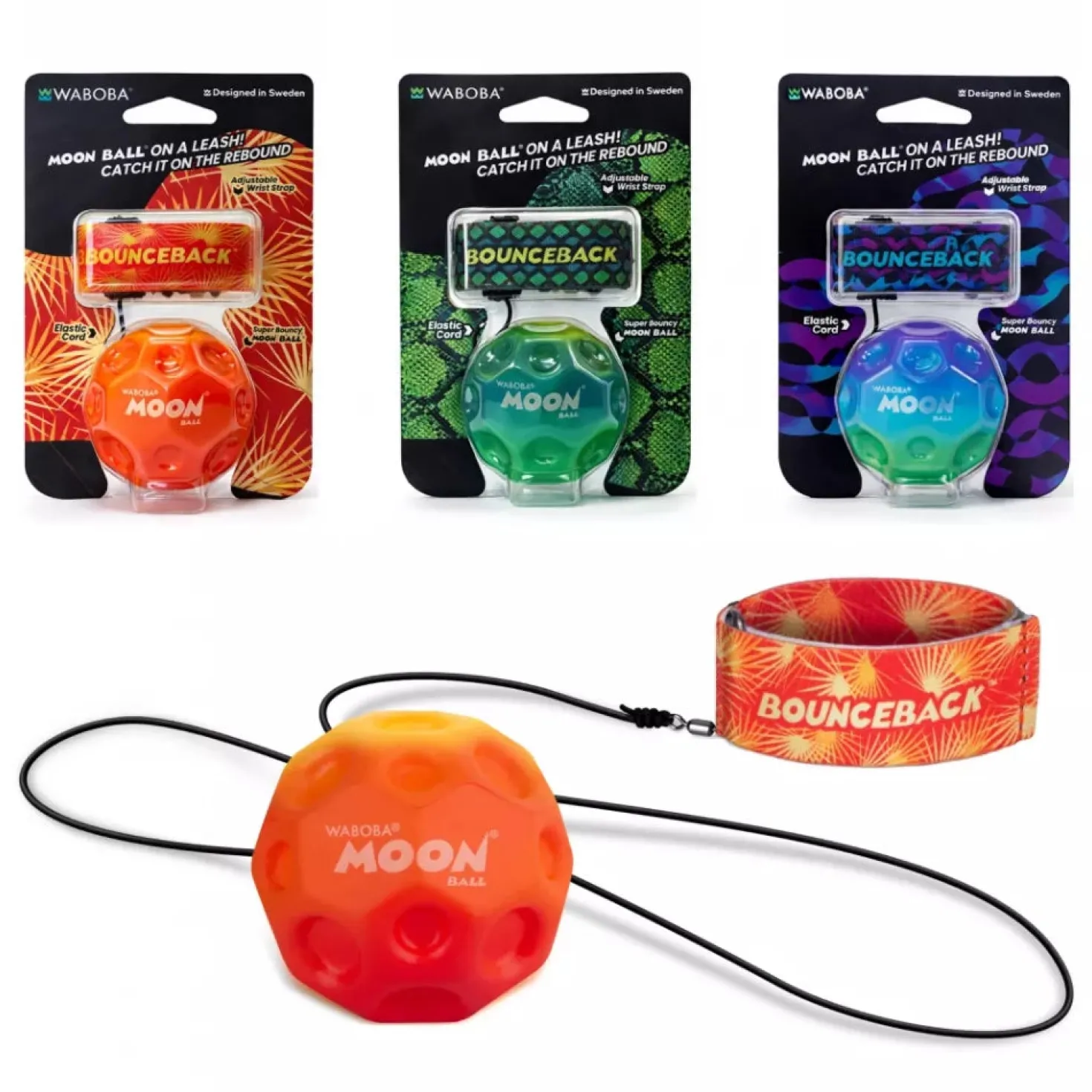 Pelota con cuerda elástica para muñeca Gradient · Waboba