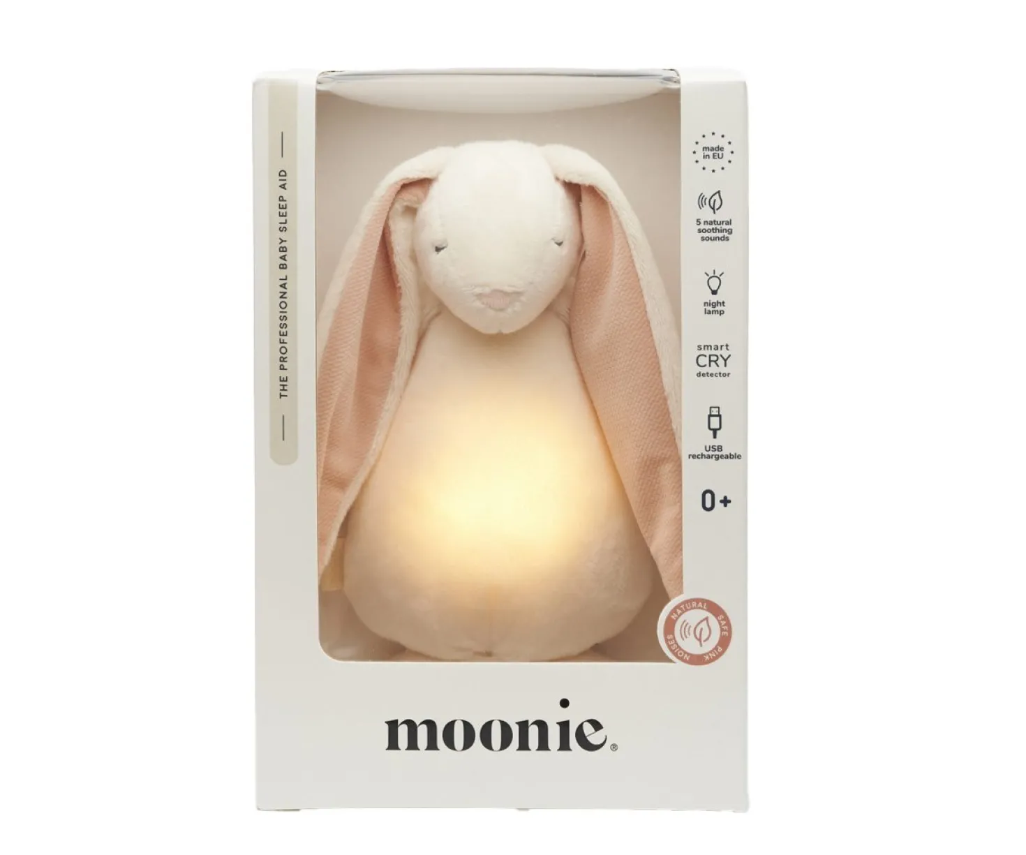 Peluche Luz-Sonido Conejo Moonie 2.0 Powder
