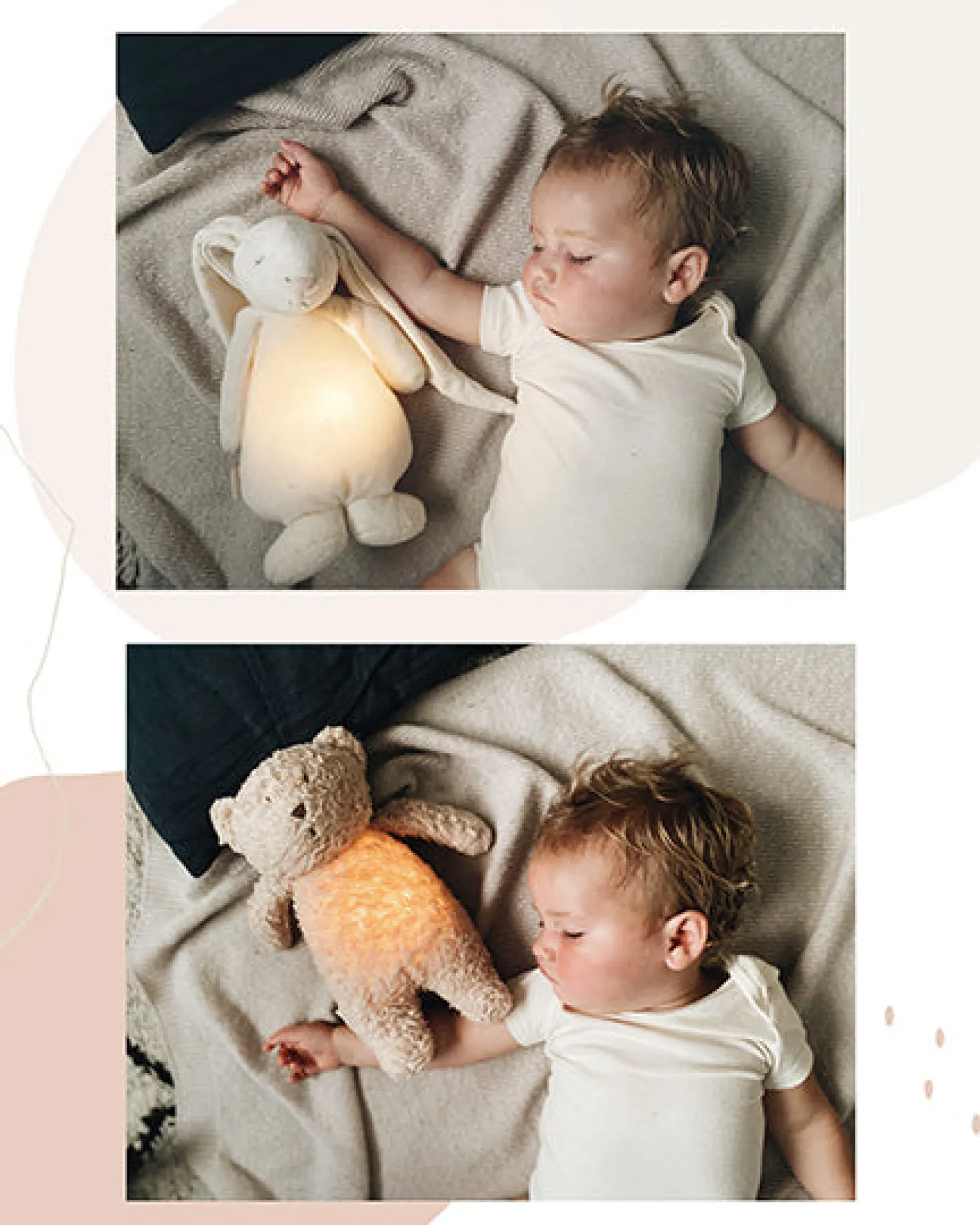 Peluche Luz-Sonido Oso Orgánico Moonie 2.0 Polar Natur