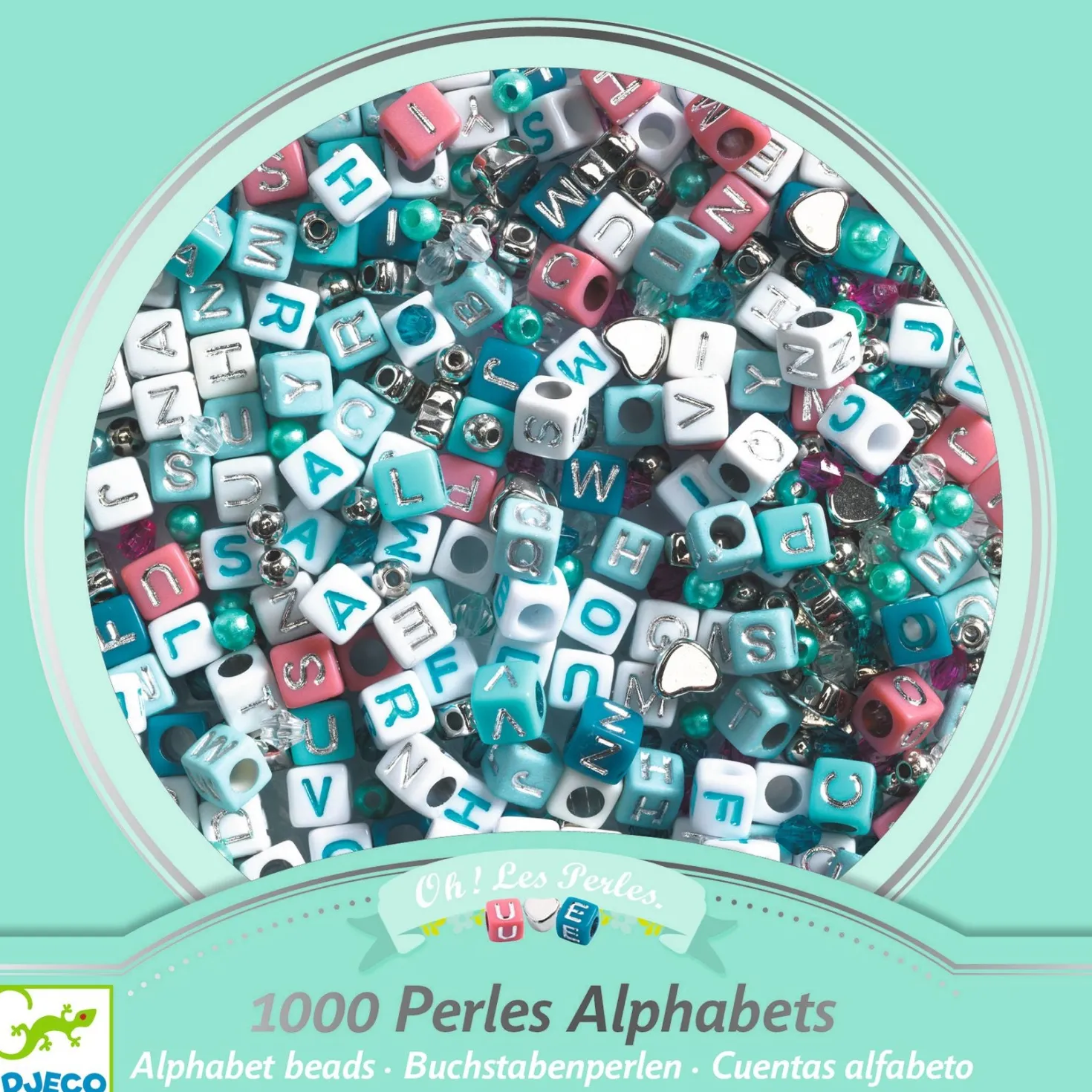 Perlas alfabeto plateadas · DJECO
