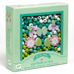 Perlas de Madera Hojas y Flores · DJECO