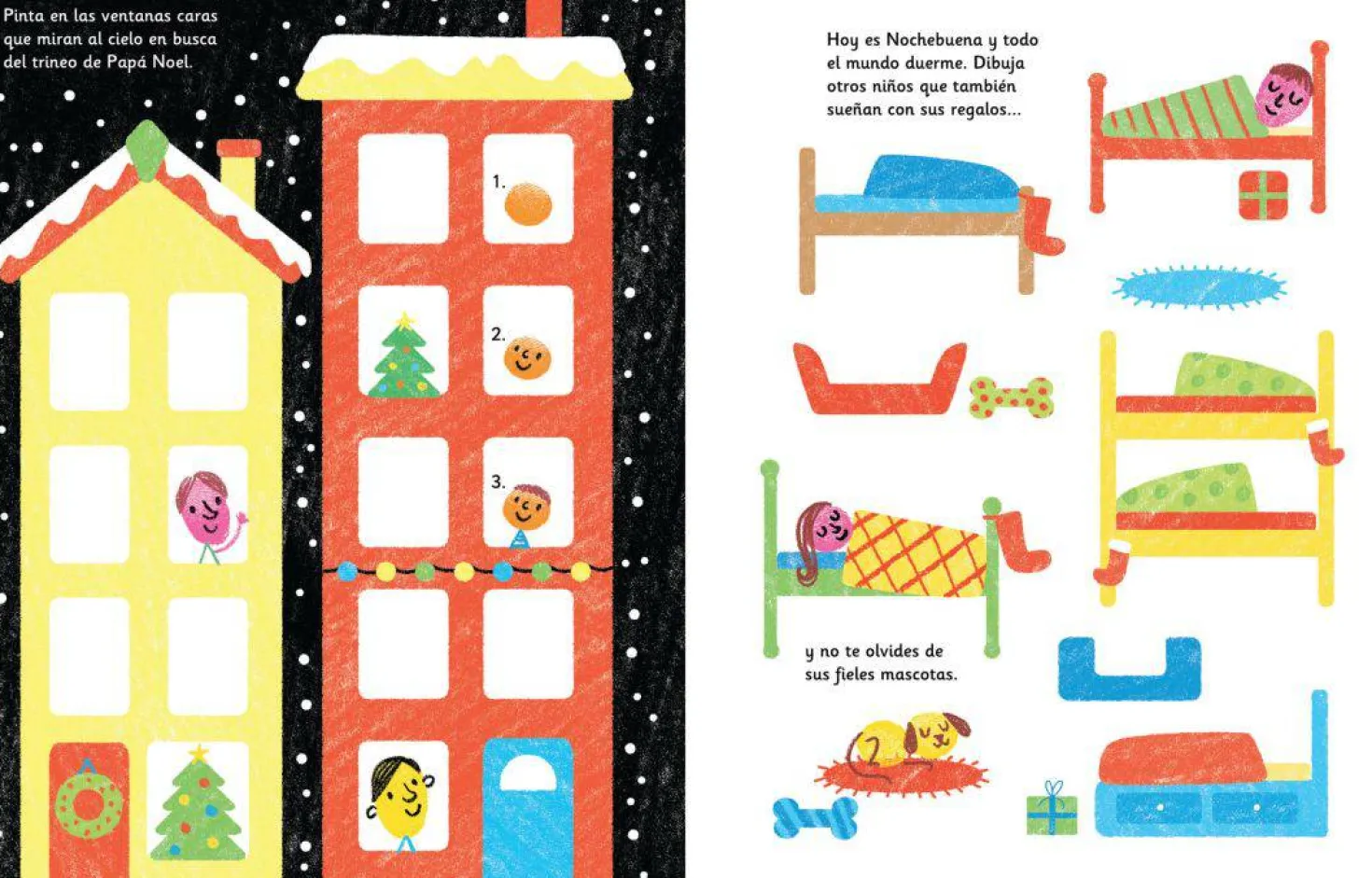 Pinta con los dedos · Navidad
